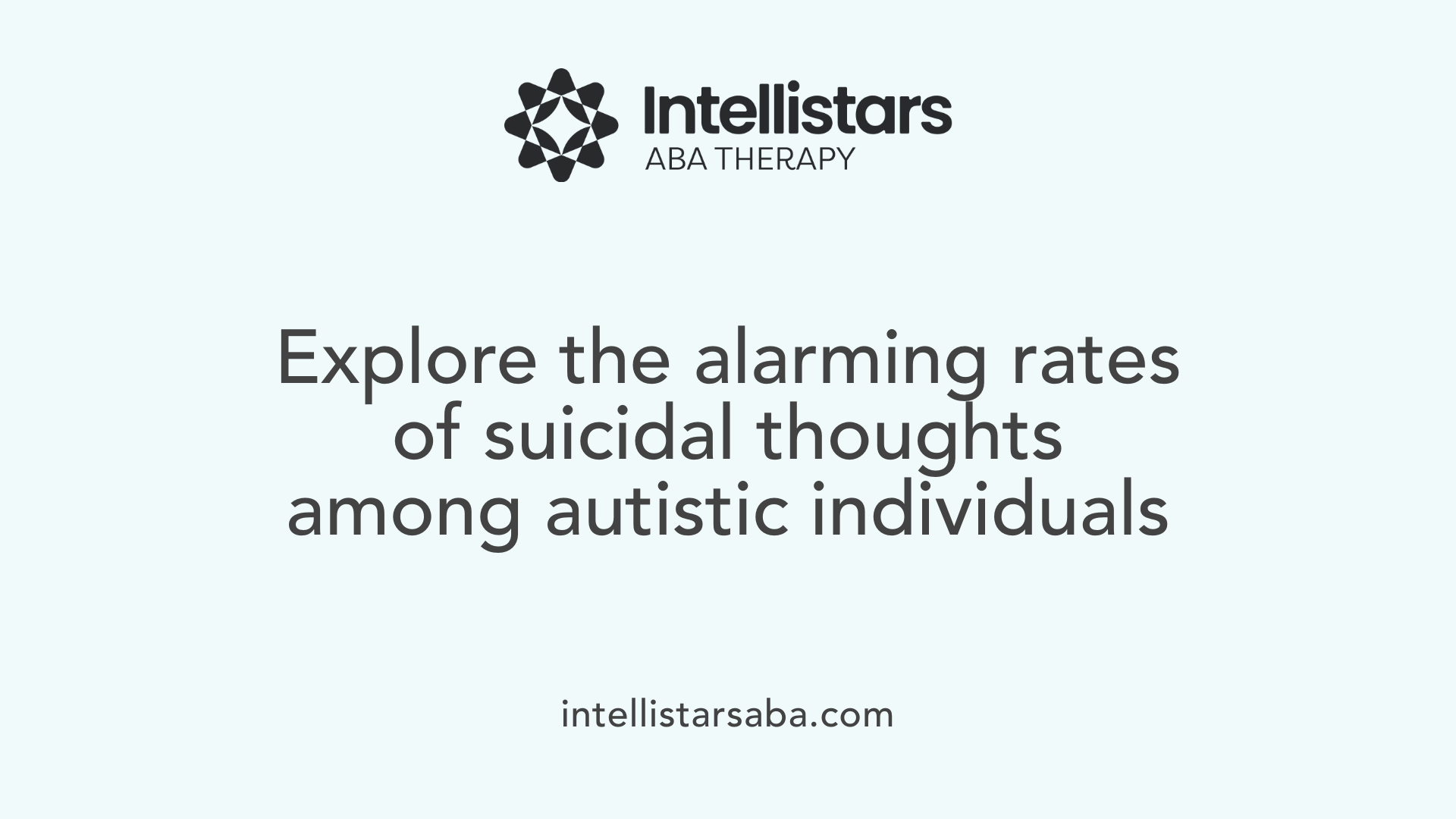 Explore the alarming rates of suicidal thoughts among autistic individuals