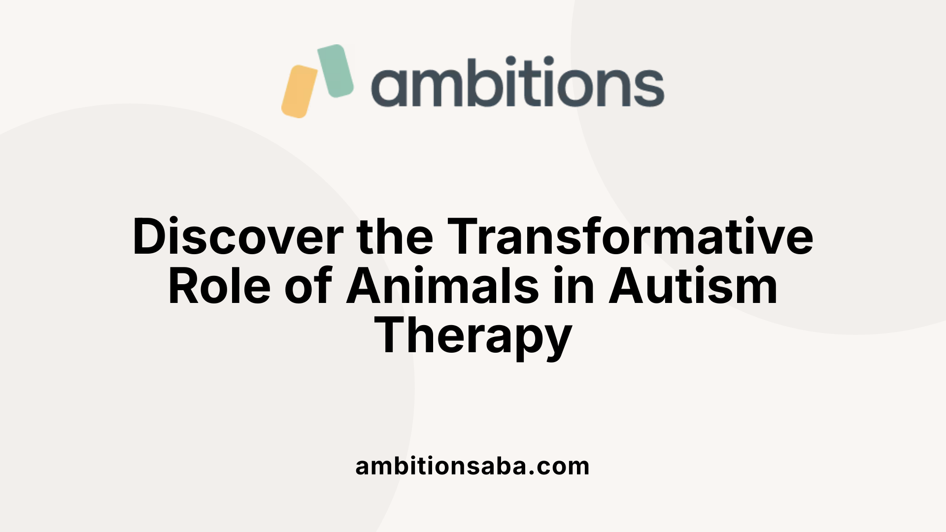 Discover the Transformative Role of Animals in Autism Therapy