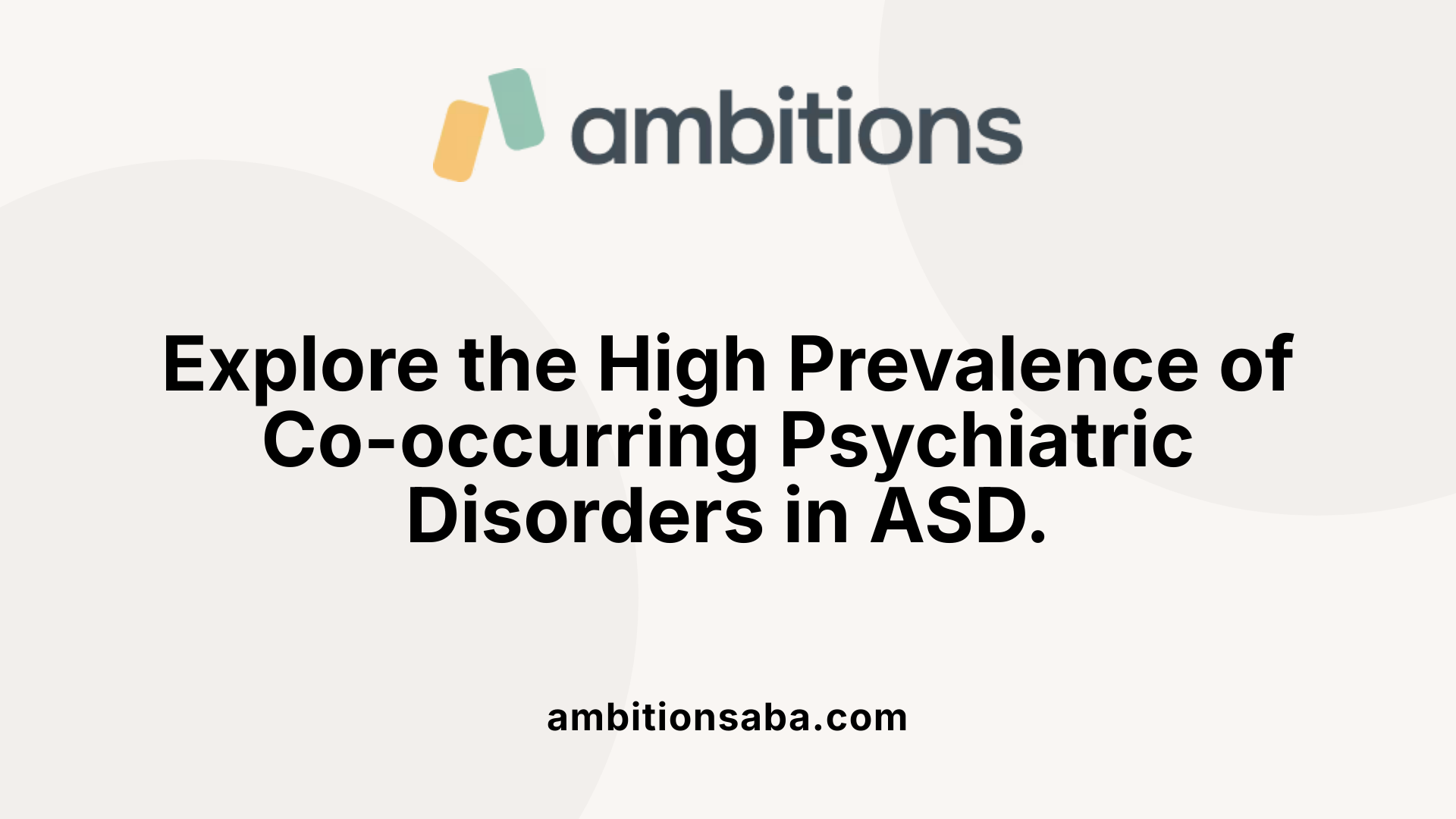 Explore the High Prevalence of Co-occurring Psychiatric Disorders in ASD.