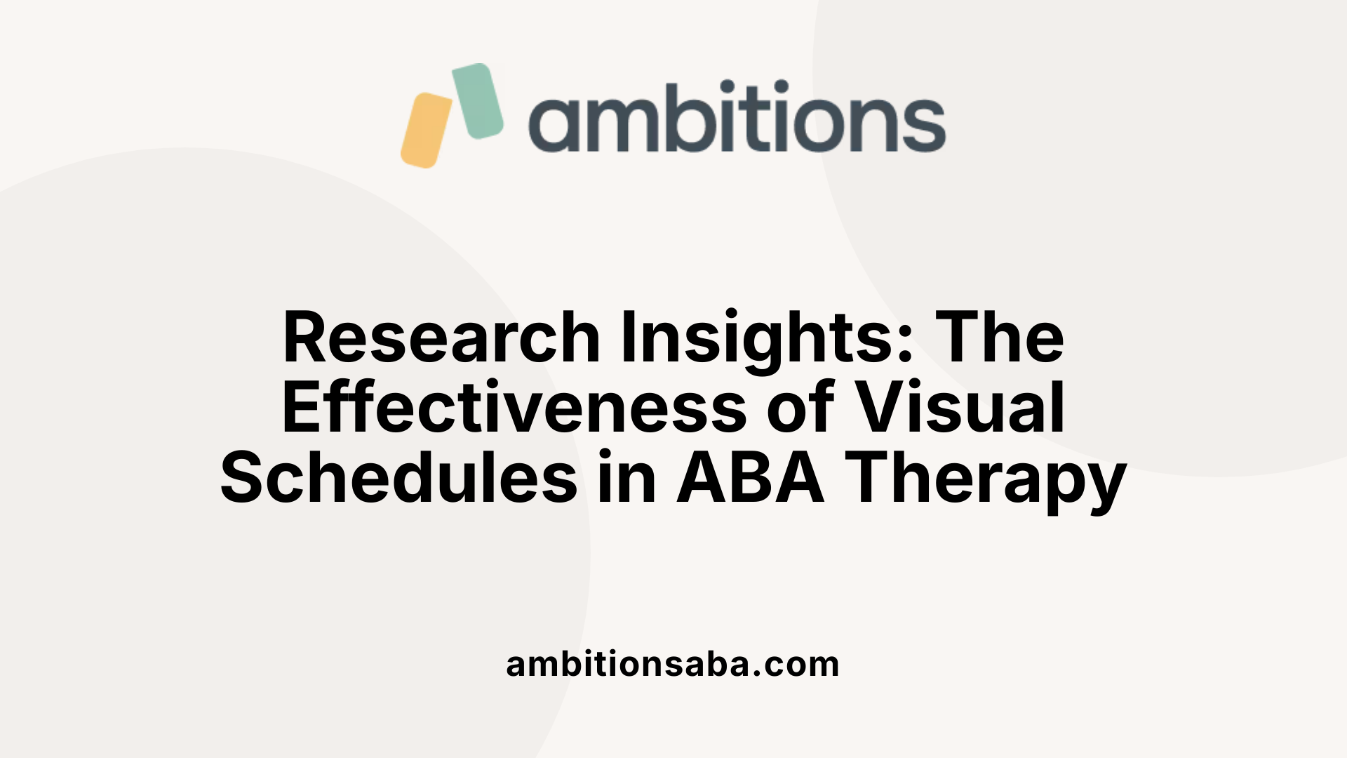 Research Insights: The Effectiveness of Visual Schedules in ABA Therapy