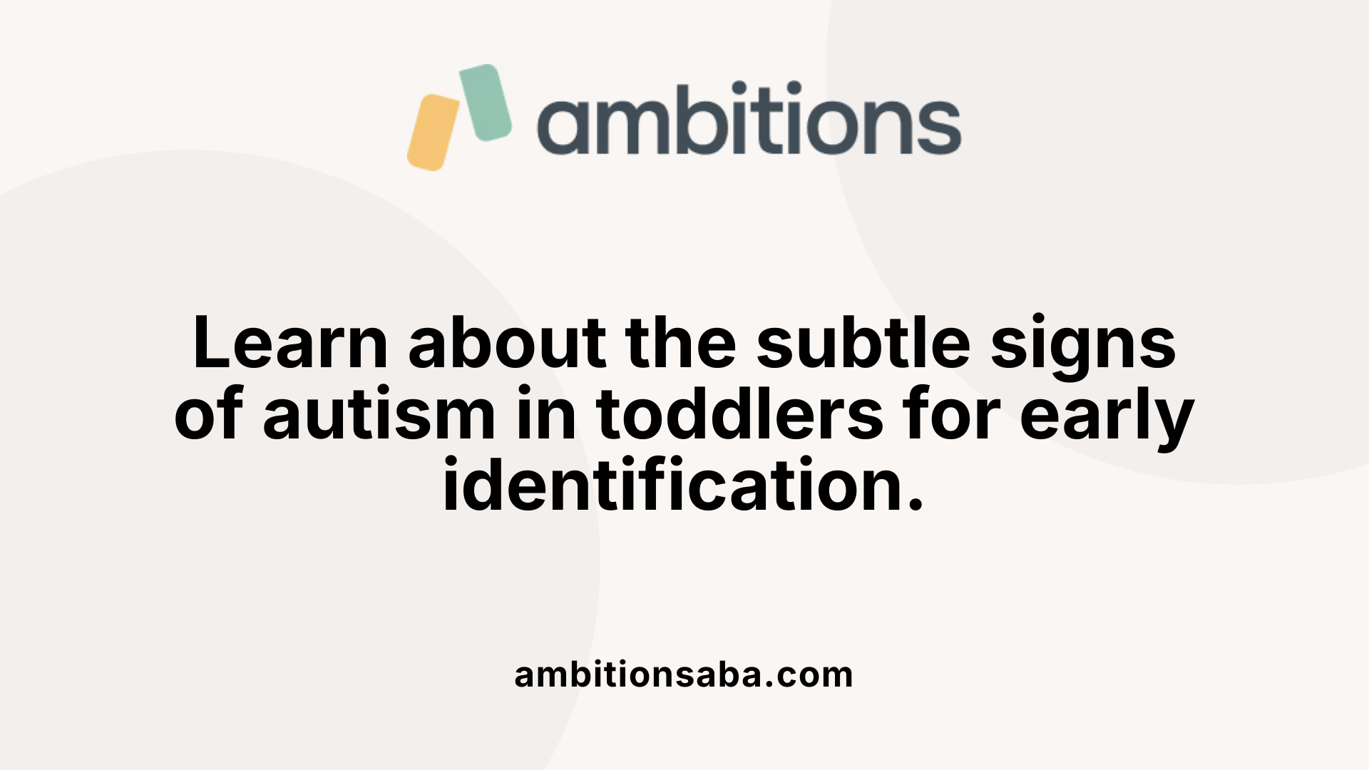 Learn about the subtle signs of autism in toddlers for early identification.
