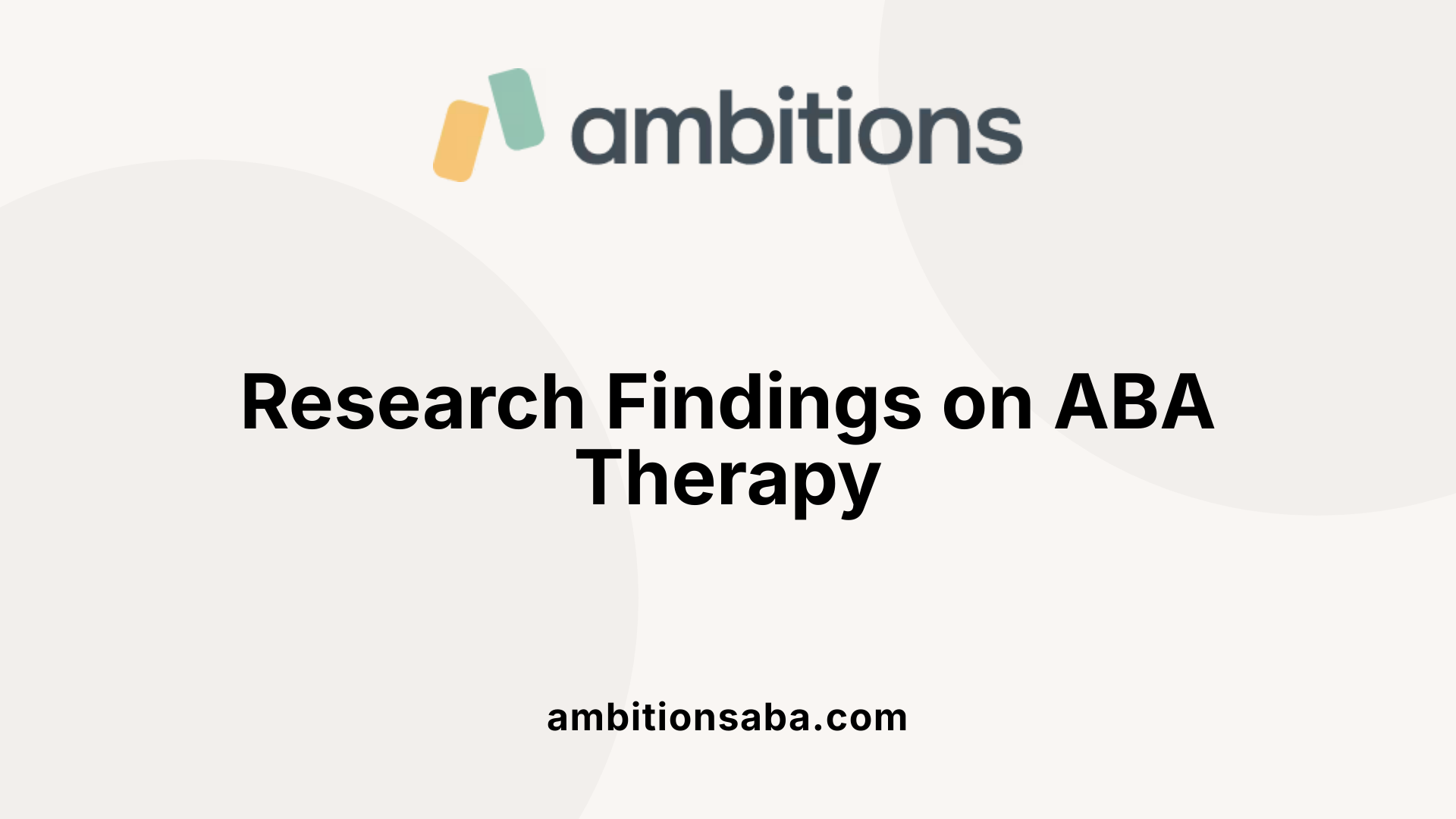 Research Findings on ABA Therapy