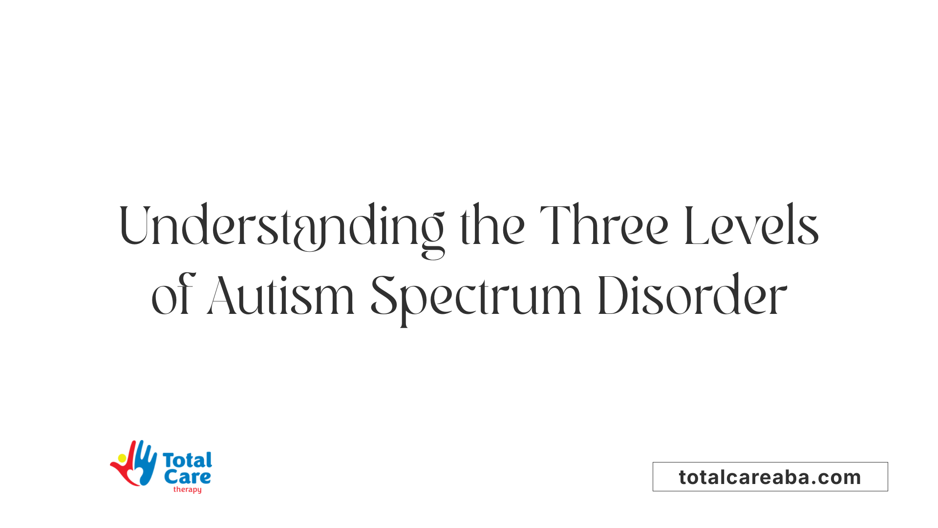 Understanding the Three Levels of Autism Spectrum Disorder
