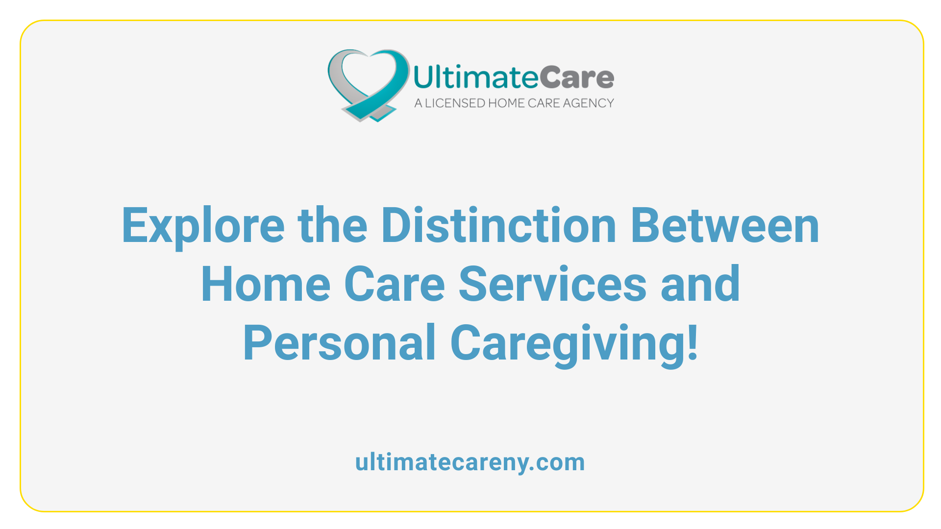 Explore the Distinction Between Home Care Services and Personal Caregiving!