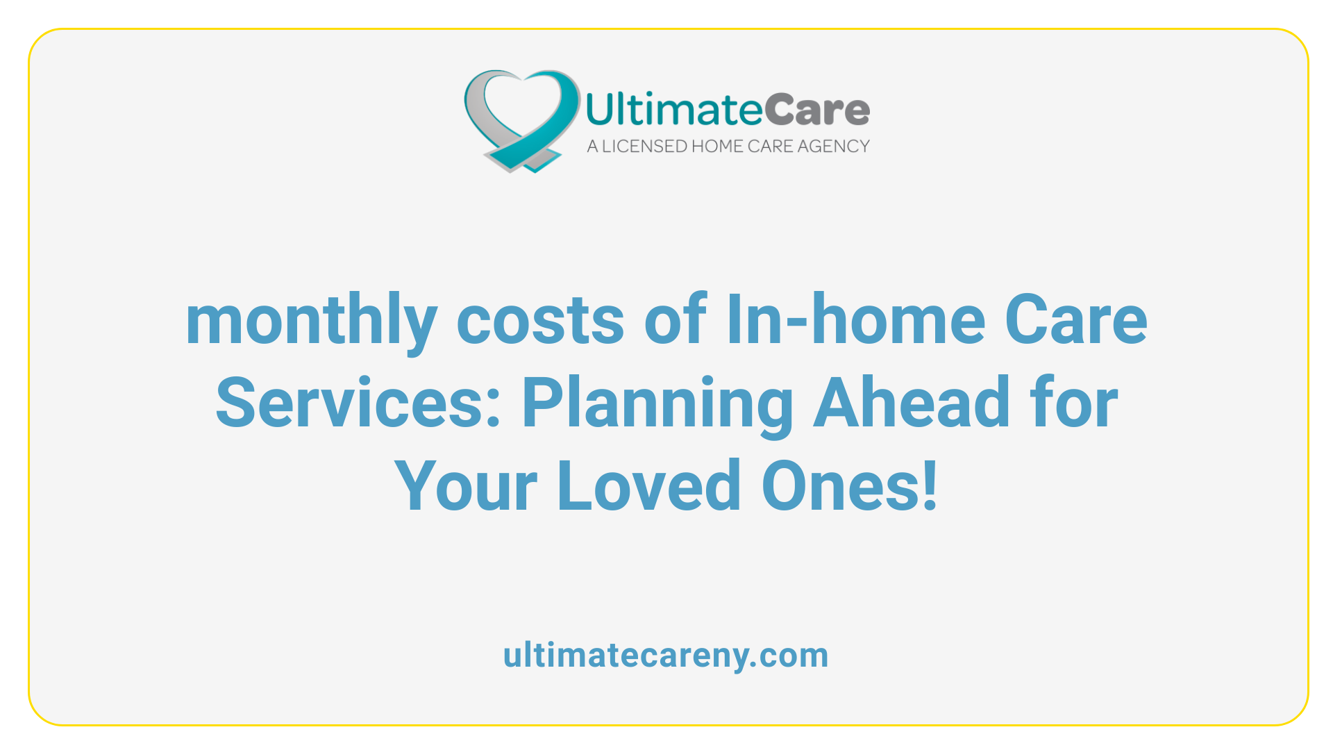  monthly costs of In-home Care Services: Planning Ahead for Your Loved Ones!
