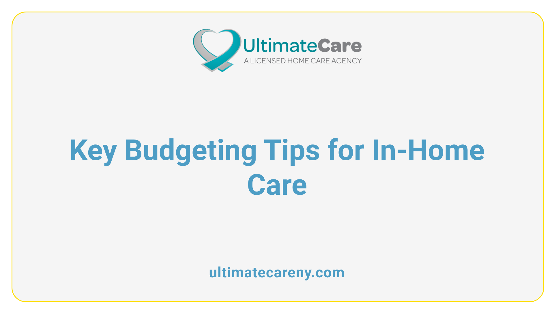 Key Budgeting Tips for In-Home Care