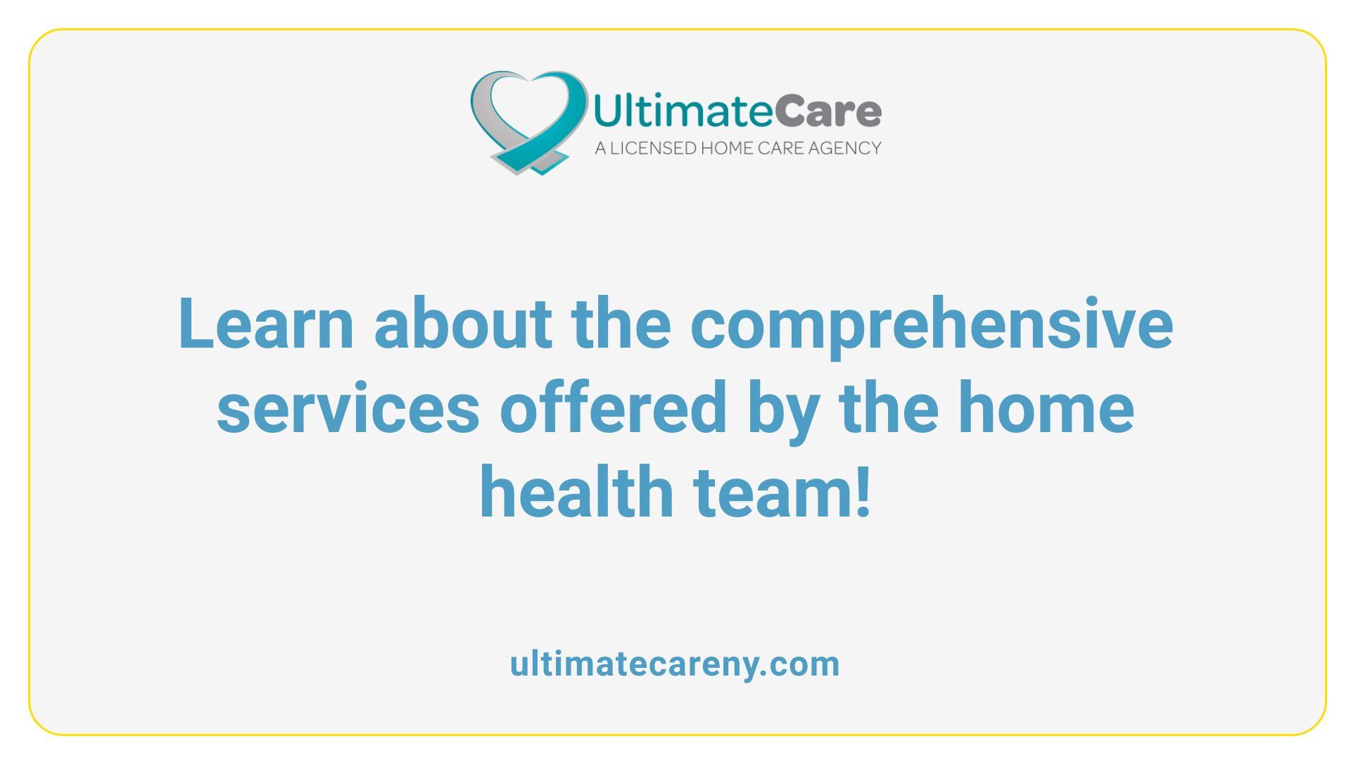 Learn about the comprehensive services offered by the home health team!