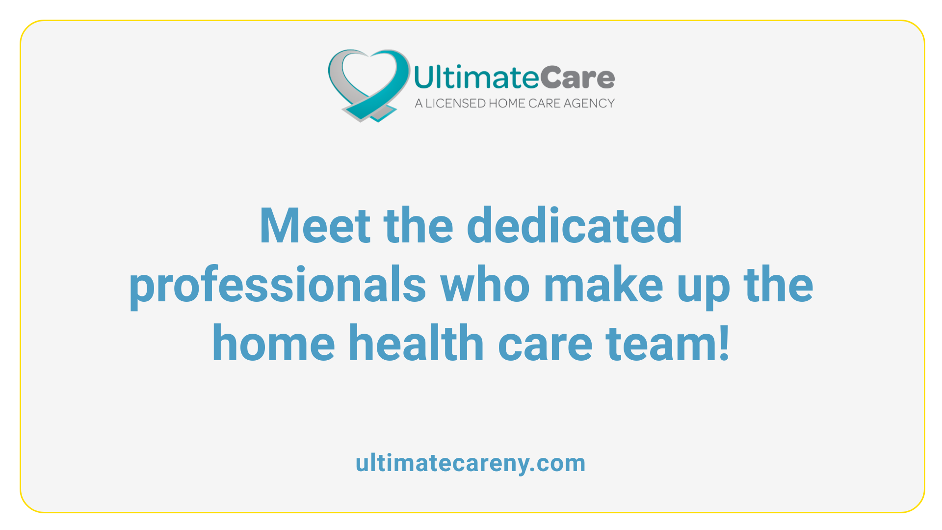 Meet the dedicated professionals who make up the home health care team!