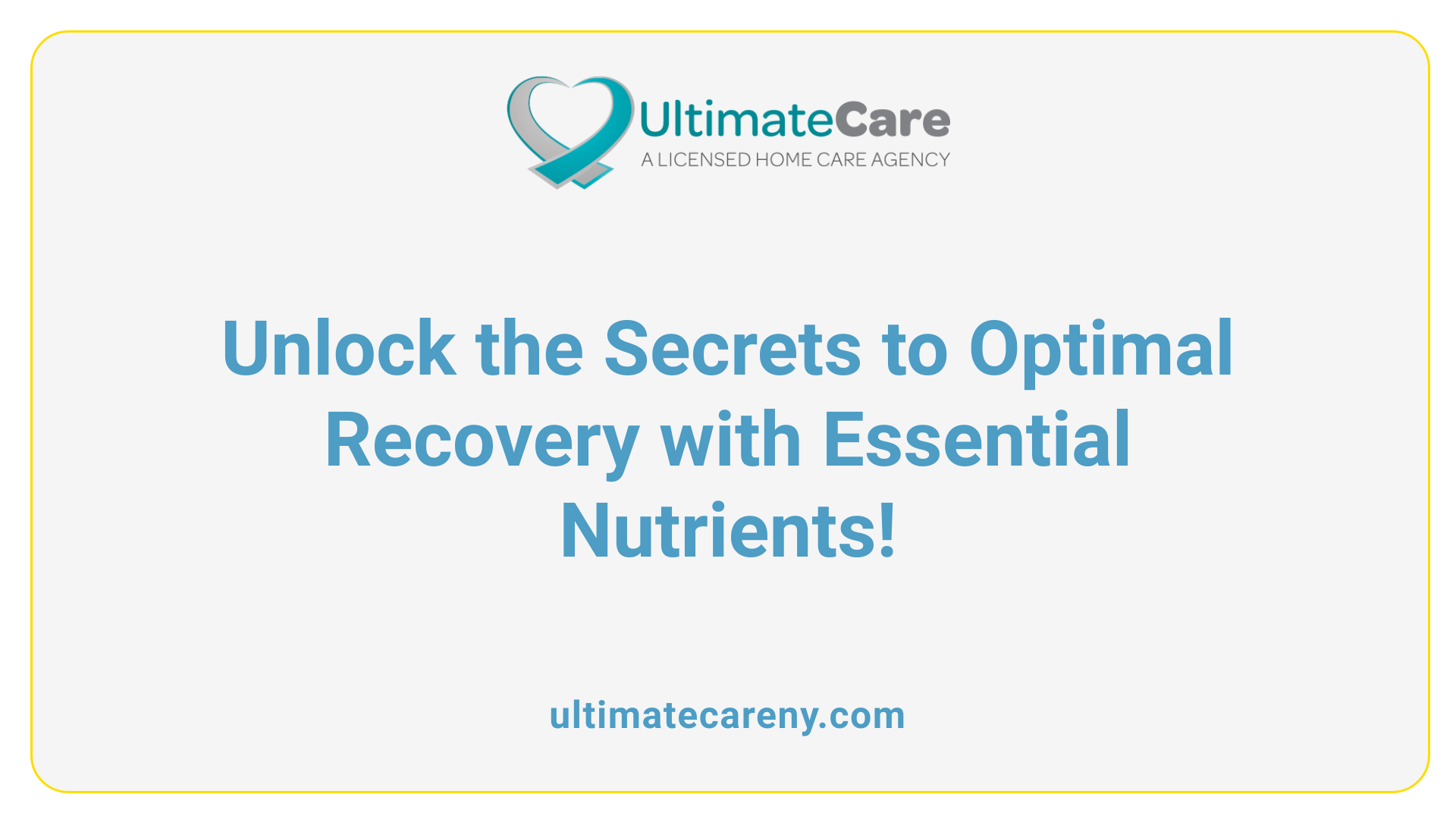 Unlock the Secrets to Optimal Recovery with Essential Nutrients!