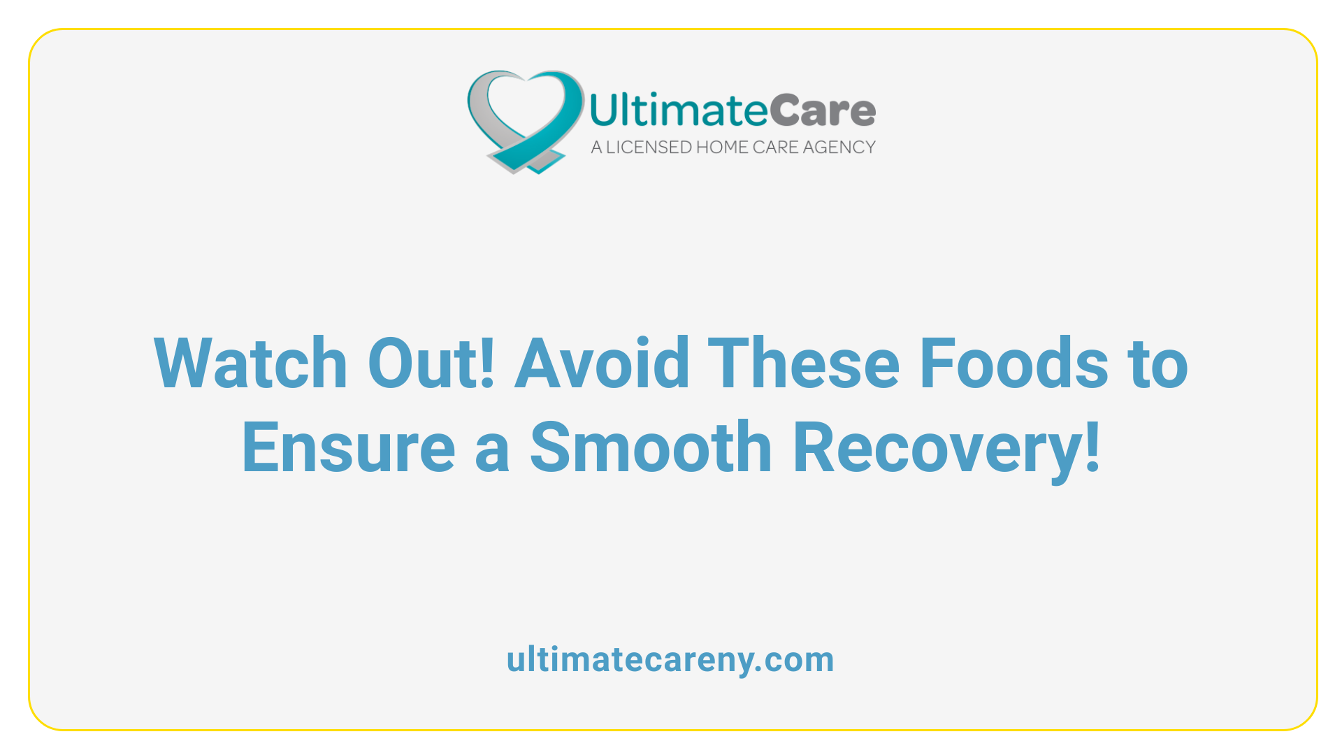 Watch Out! Avoid These Foods to Ensure a Smooth Recovery!
