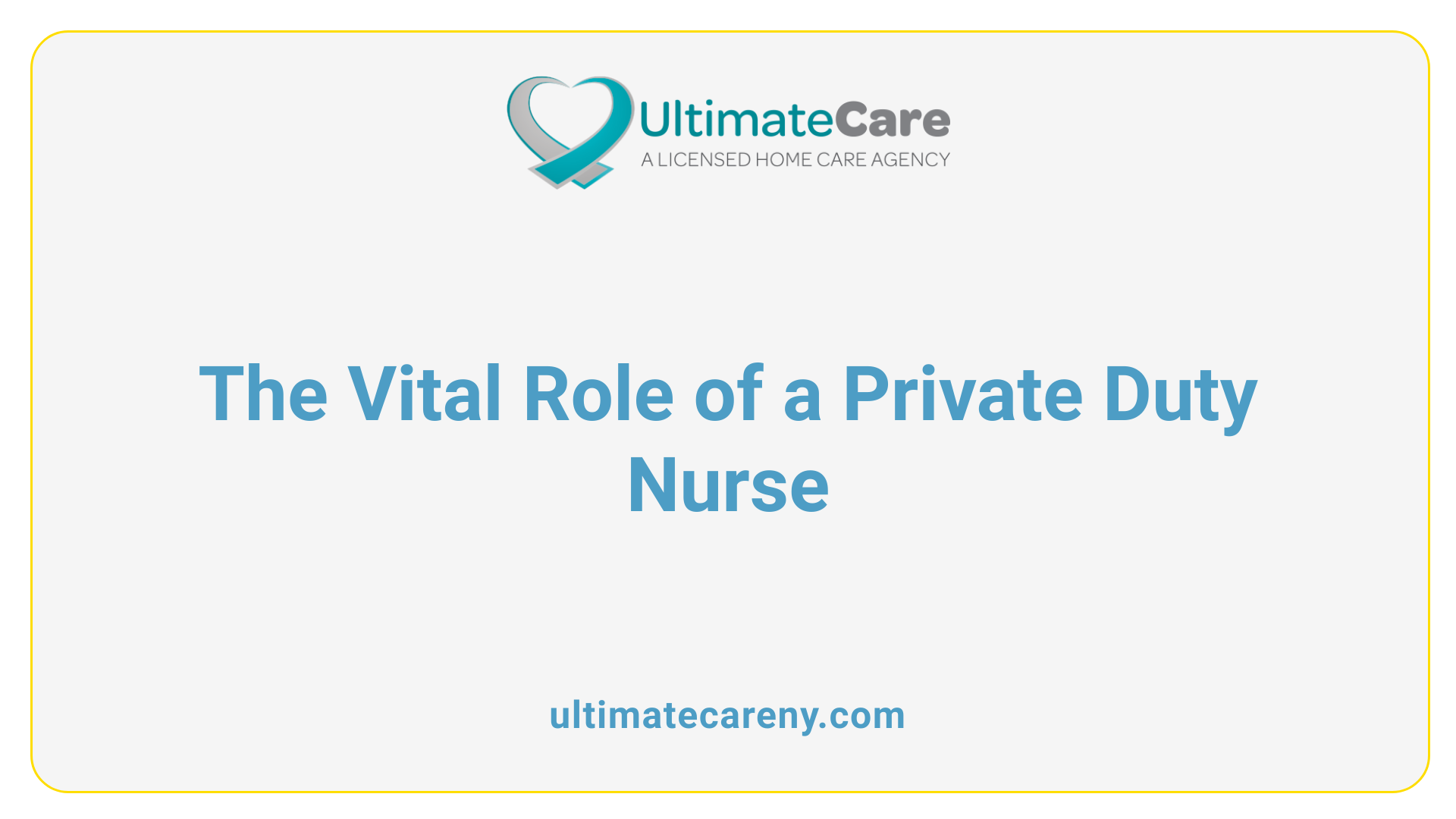 The Vital Role of a Private Duty Nurse
