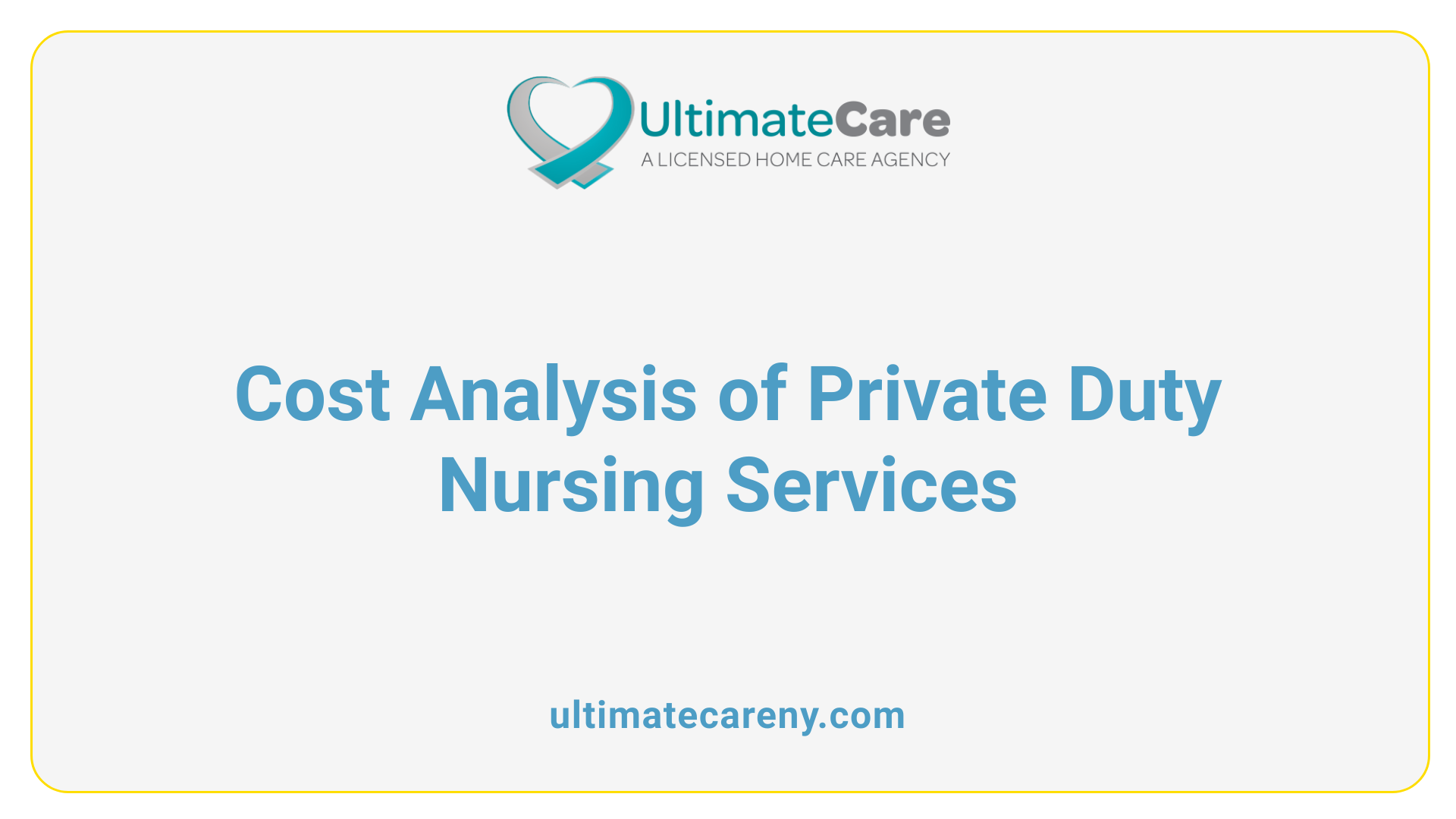 Cost Analysis of Private Duty Nursing Services