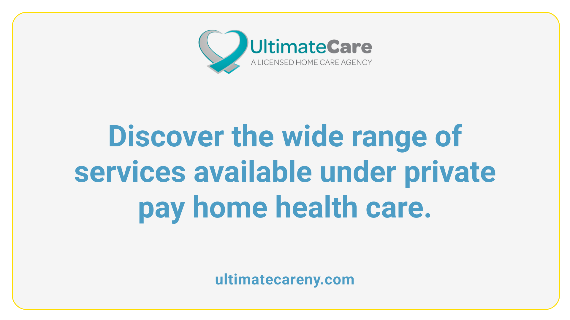 Discover the wide range of services available under private pay home health care.