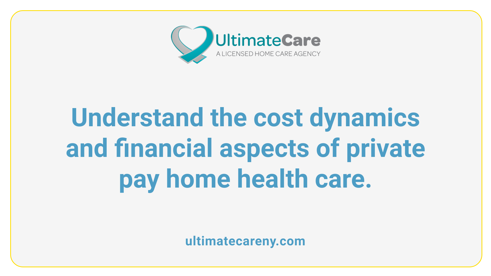 Understand the cost dynamics and financial aspects of private pay home health care.