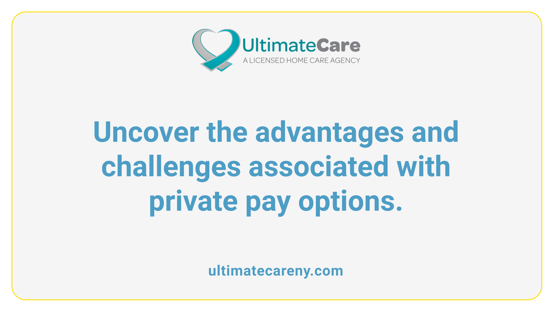 Uncover the advantages and challenges associated with private pay options.