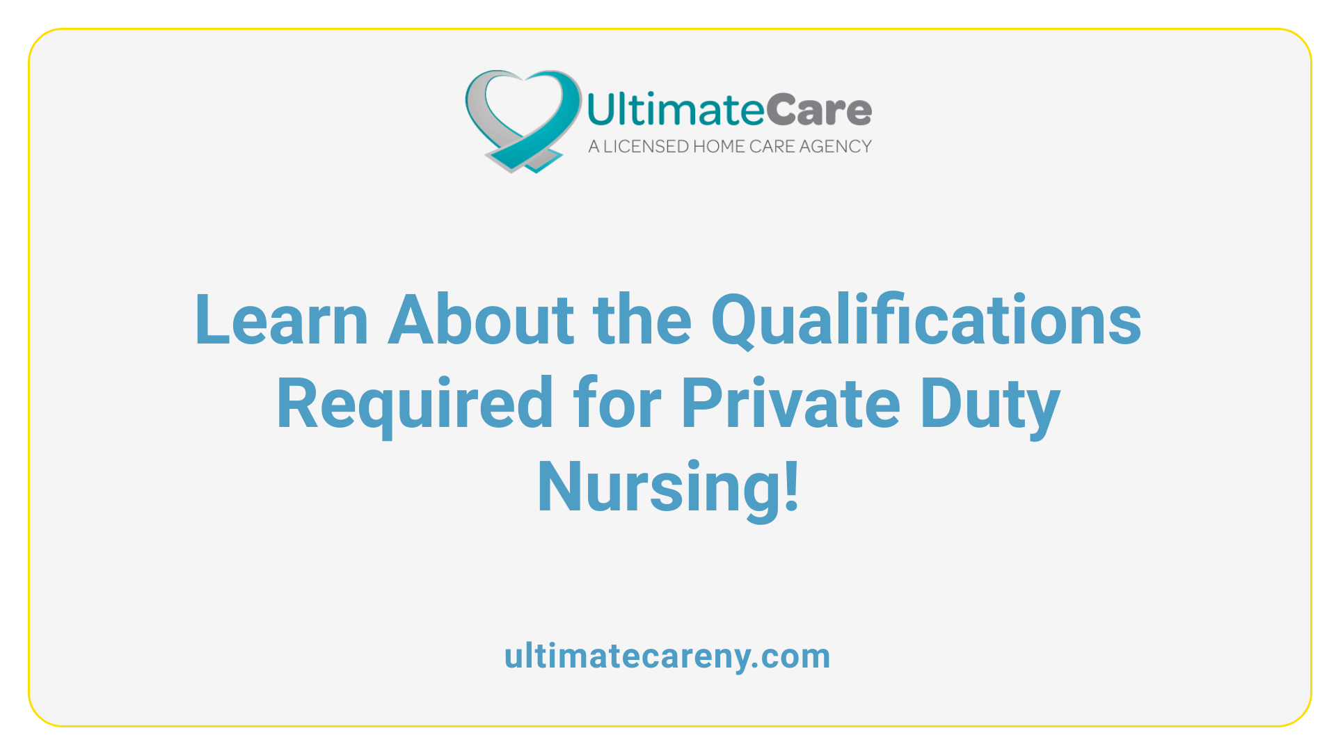 Learn About the Qualifications Required for Private Duty Nursing!