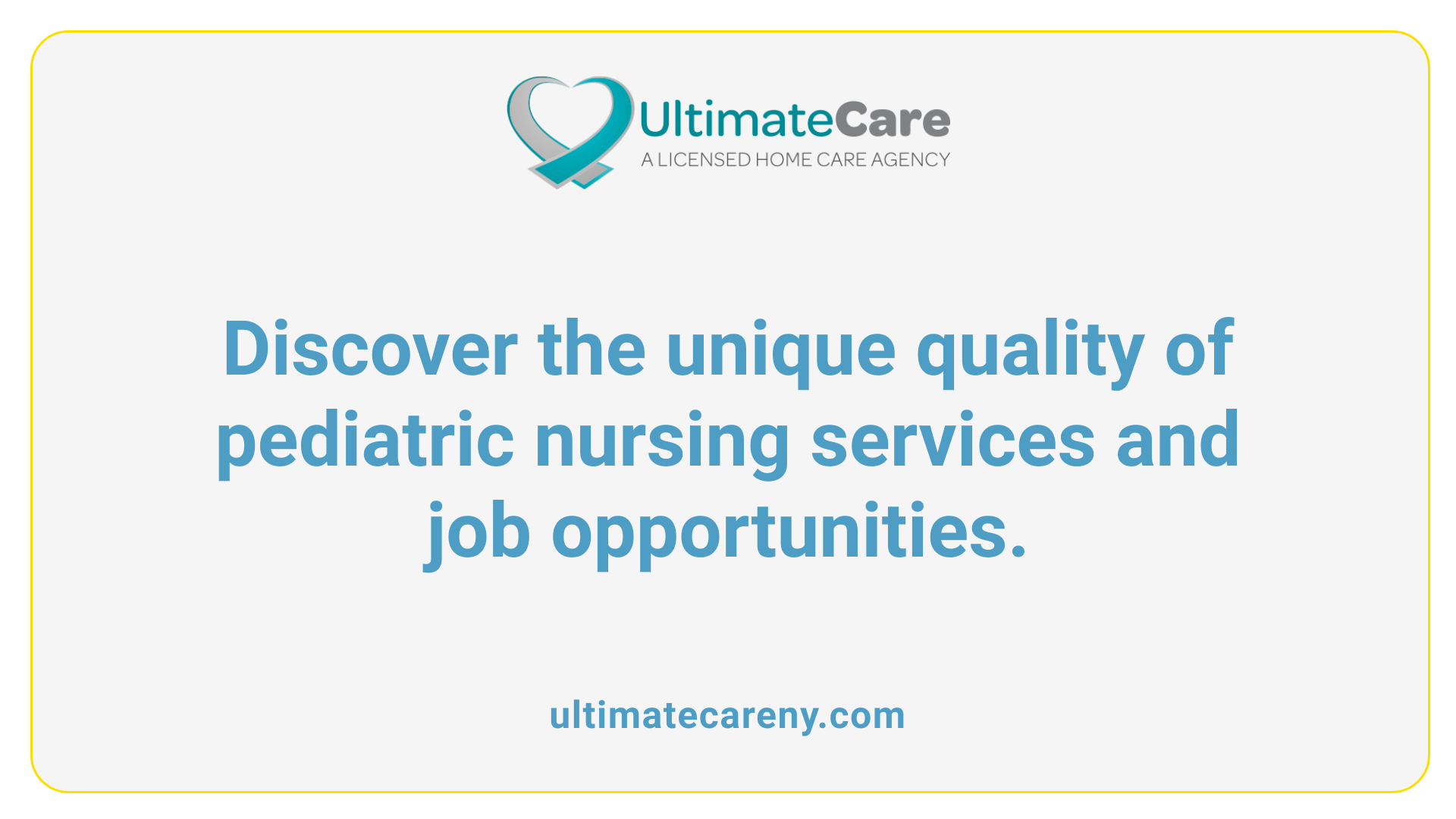 Discover the unique quality of pediatric nursing services and job opportunities.