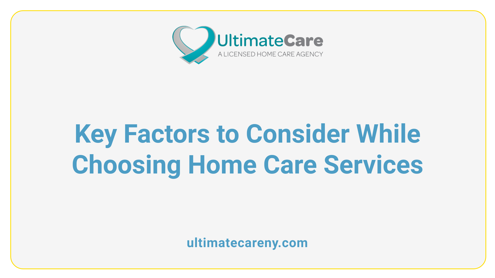 Key Factors to Consider While Choosing Home Care Services