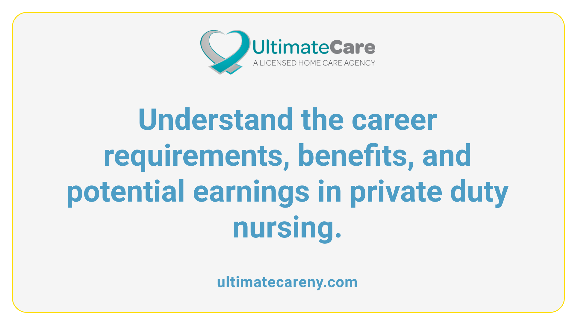 Understand the career requirements, benefits, and potential earnings in private duty nursing.