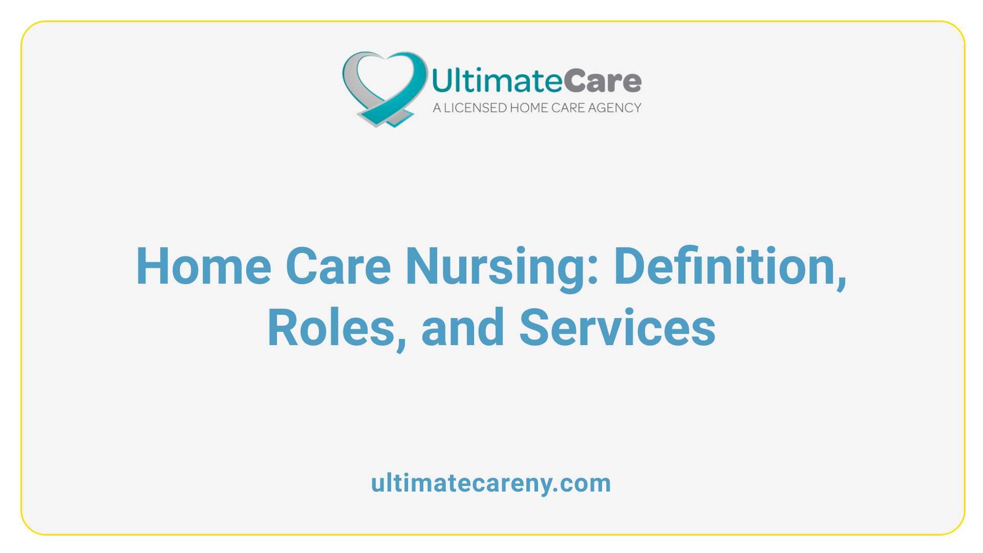 Home Care Nursing: Definition, Roles, and Services