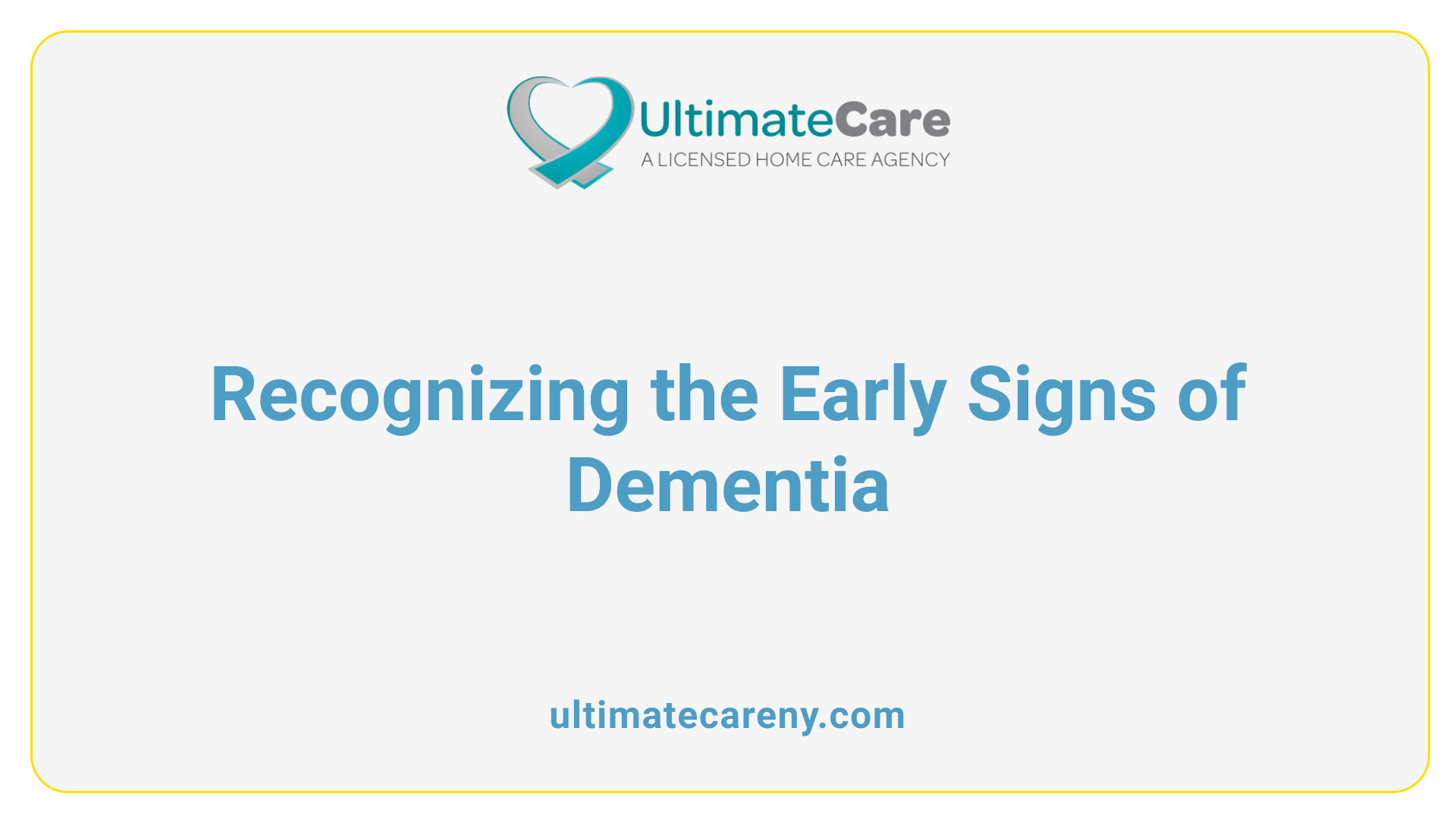 Recognizing the Early Signs of Dementia