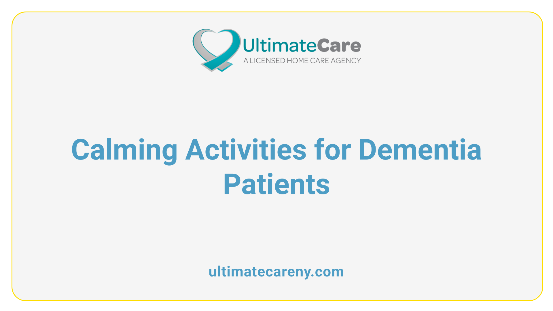 Calming Activities for Dementia Patients