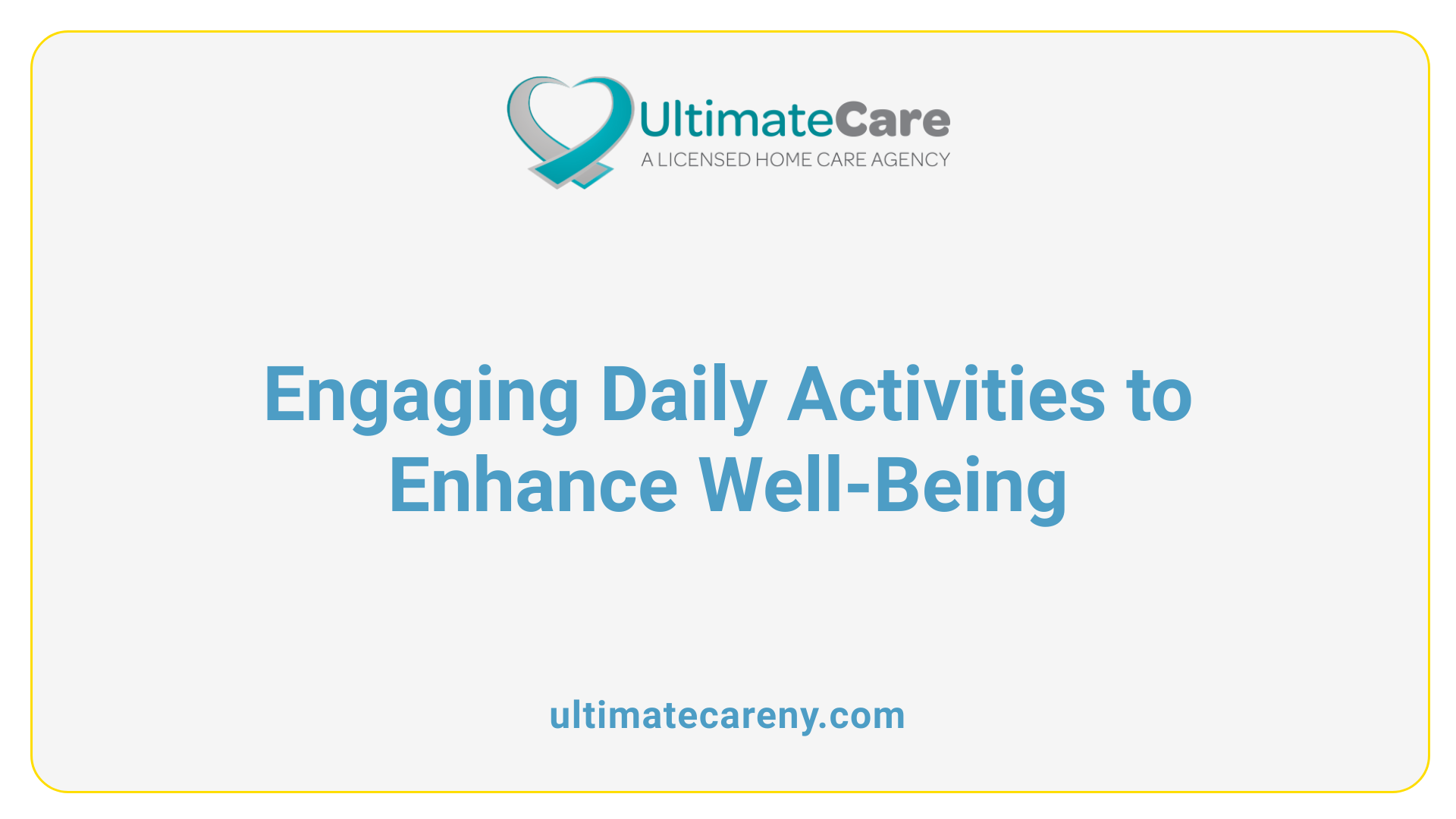 Engaging Daily Activities to Enhance Well-Being