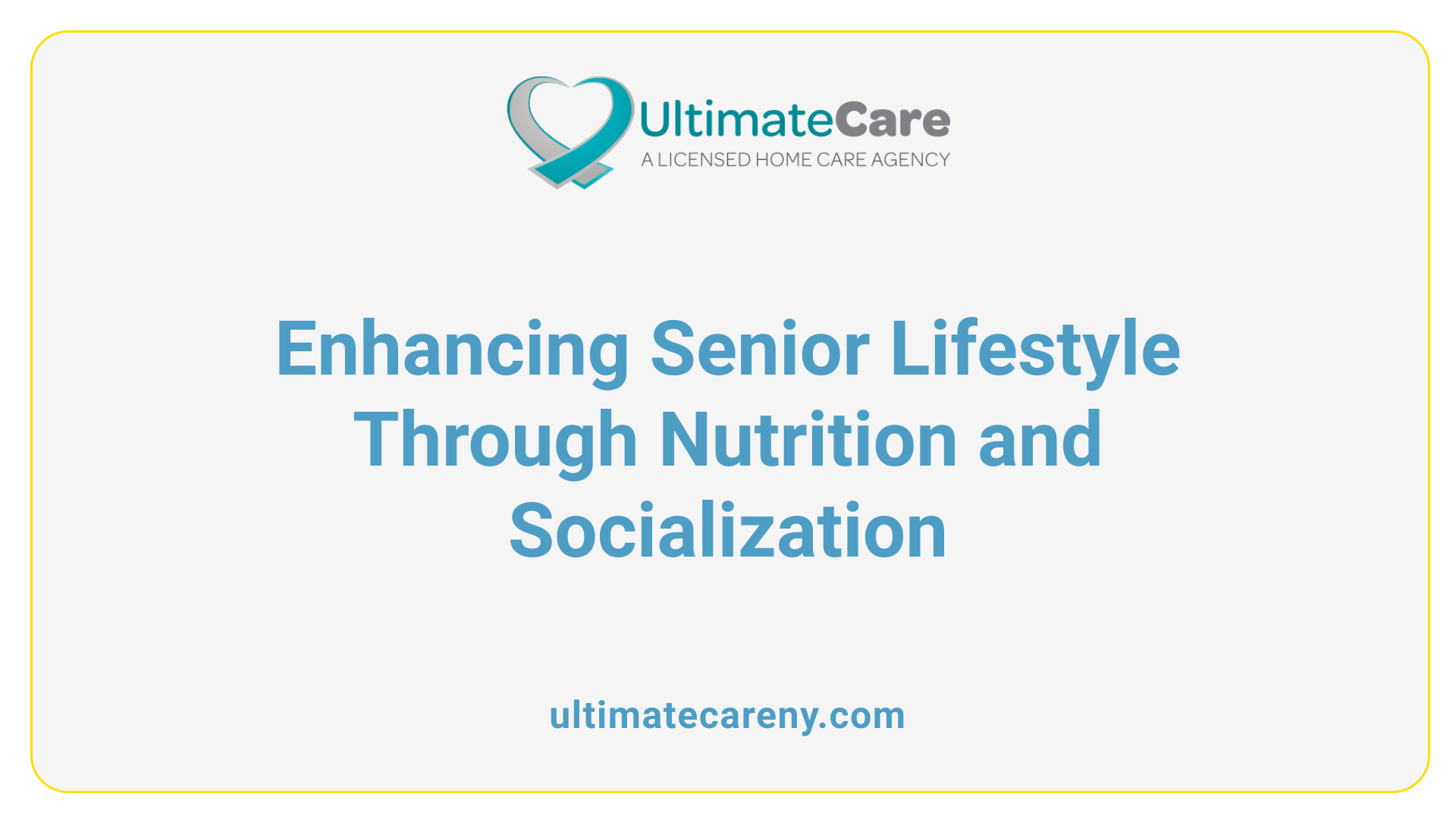 Enhancing Senior Lifestyle Through Nutrition and Socialization