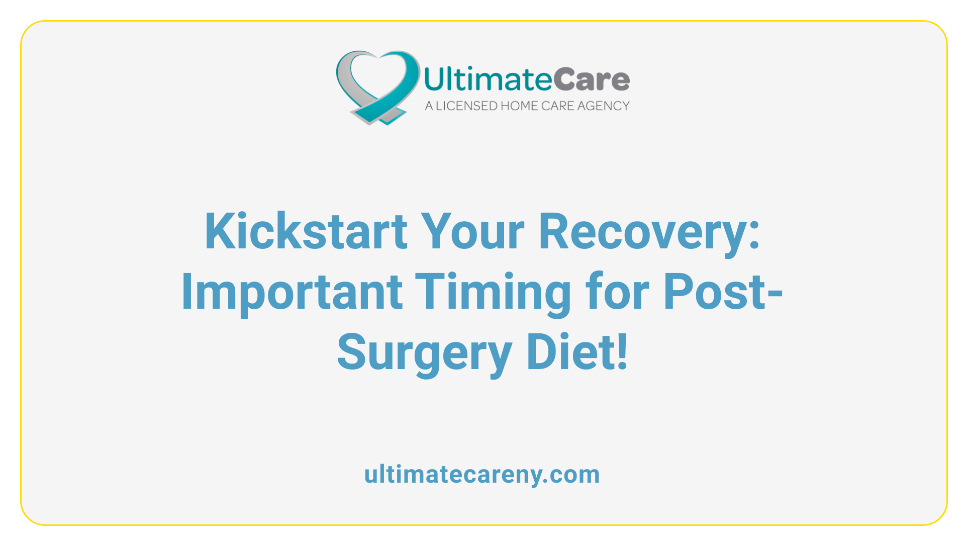 Kickstart Your Recovery: Important Timing for Post-Surgery Diet!