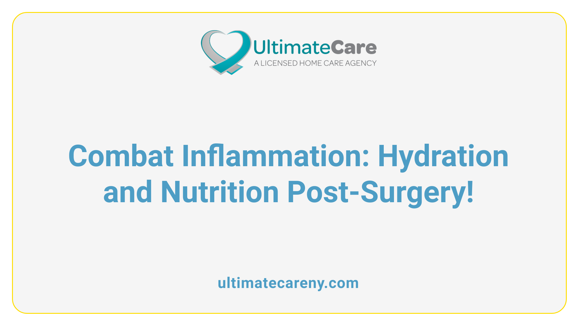 Combat Inflammation: Hydration and Nutrition Post-Surgery!