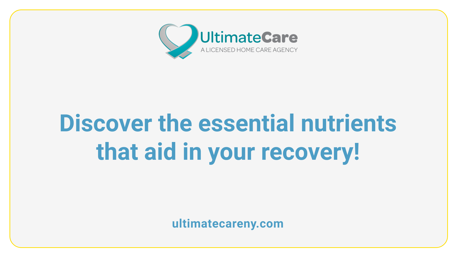 Discover the essential nutrients that aid in your recovery!