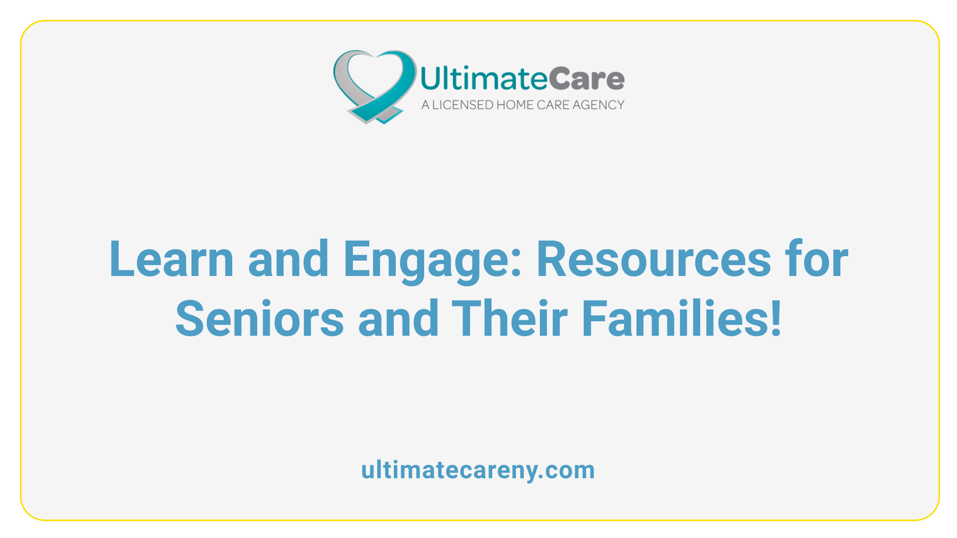 Learn and Engage: Resources for Seniors and Their Families!