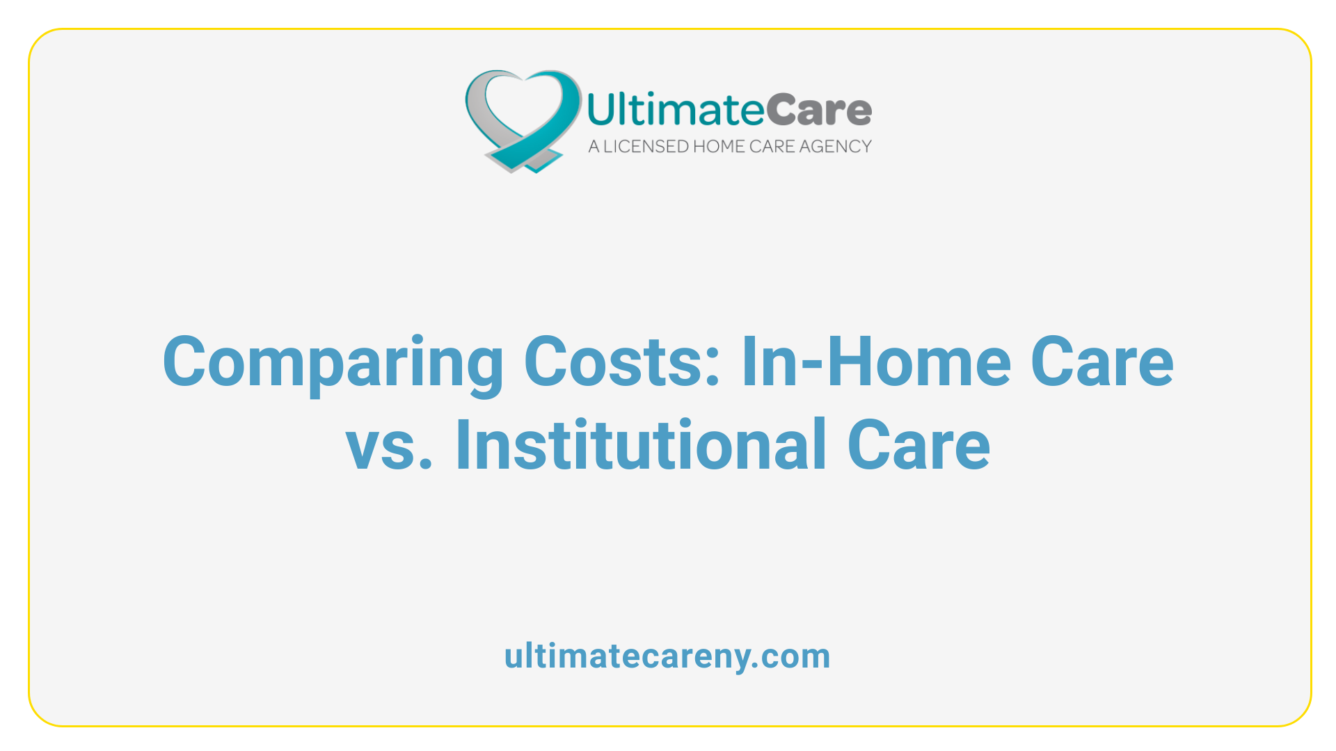 Comparing Costs: In-Home Care vs. Institutional Care