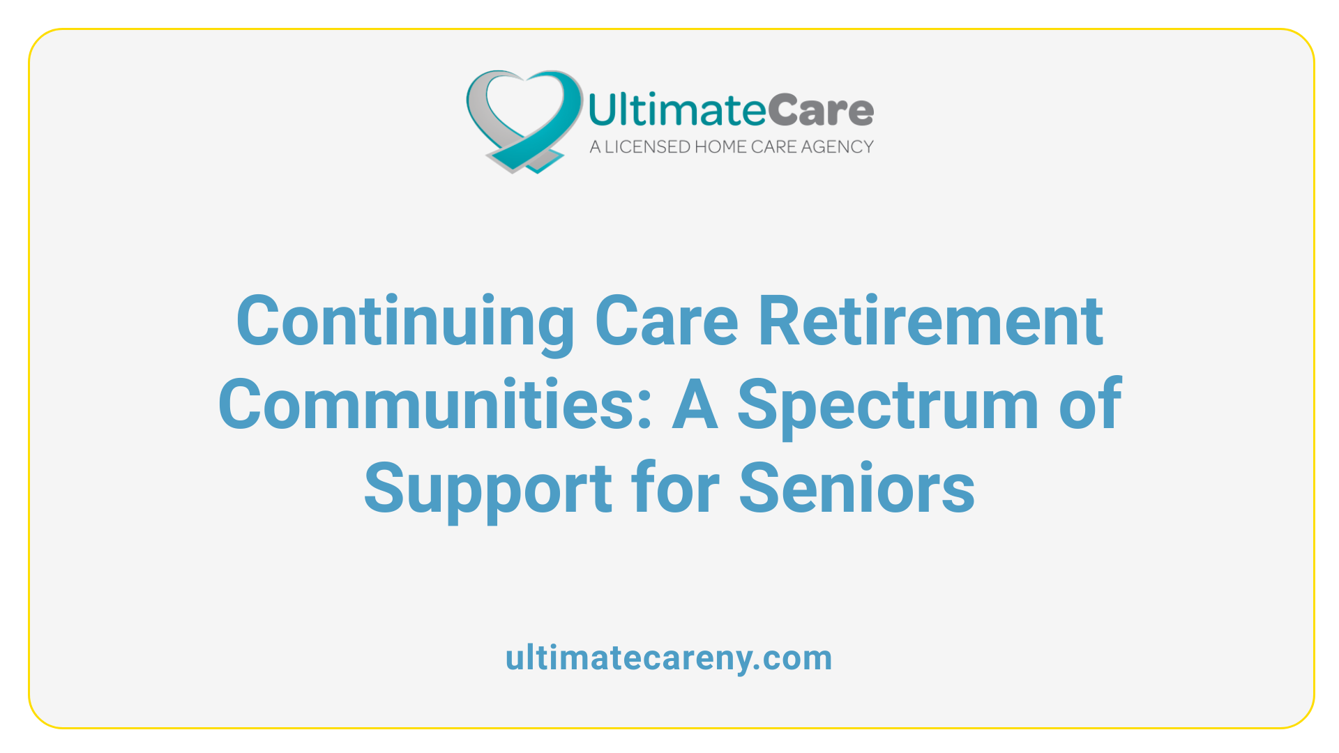 Continuing Care Retirement Communities: A Spectrum of Support for Seniors
