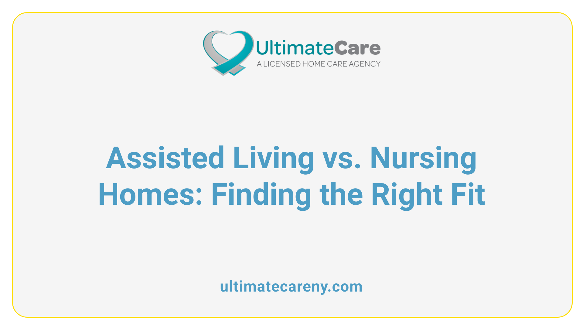 Assisted Living vs. Nursing Homes: Finding the Right Fit