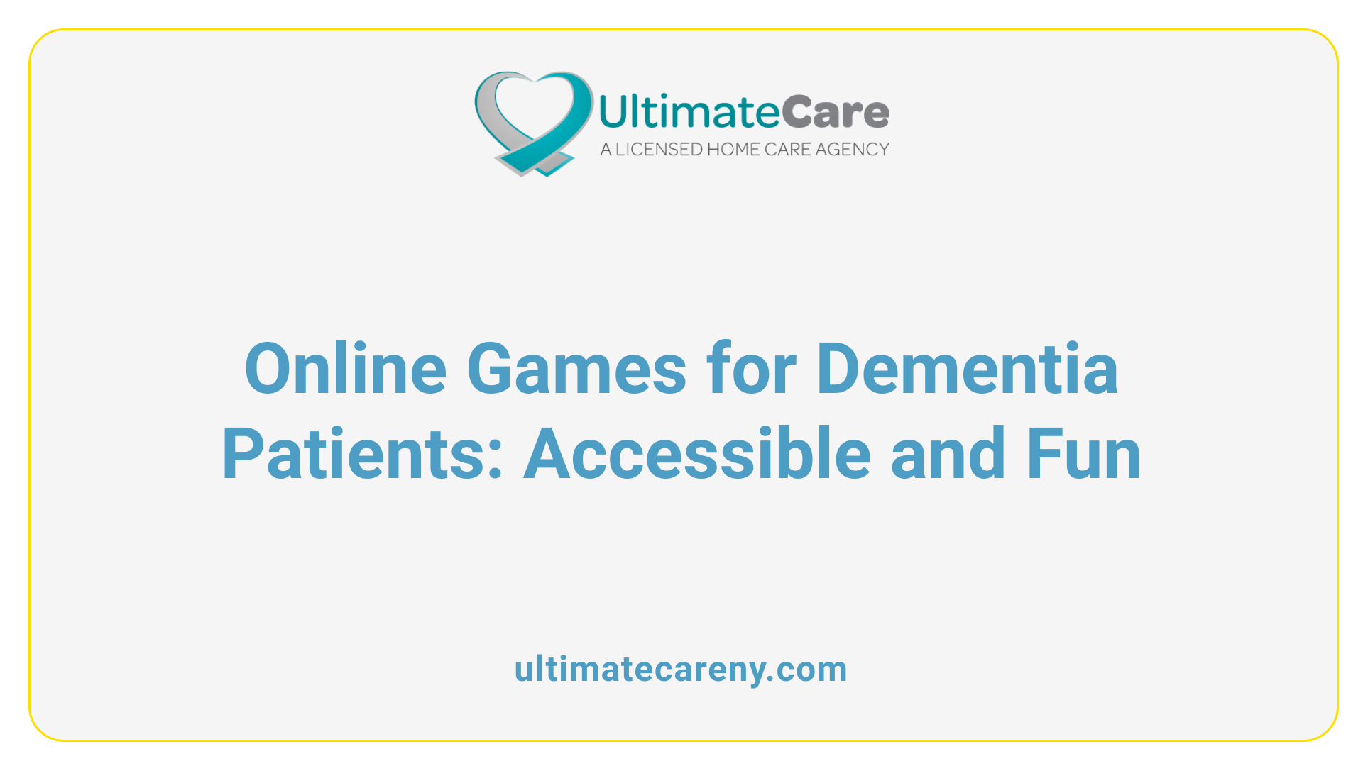 Online Games for Dementia Patients: Accessible and Fun