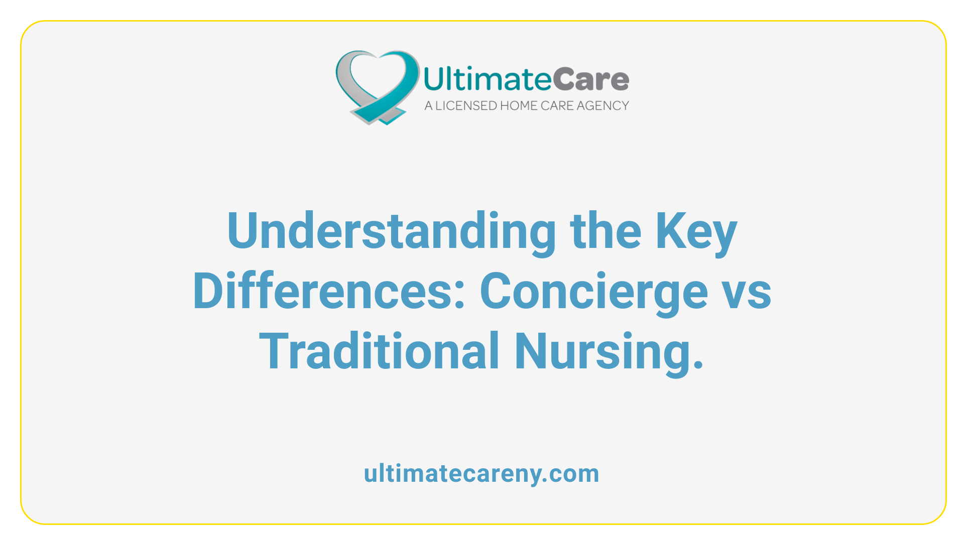 Understanding the Key Differences: Concierge vs Traditional Nursing.