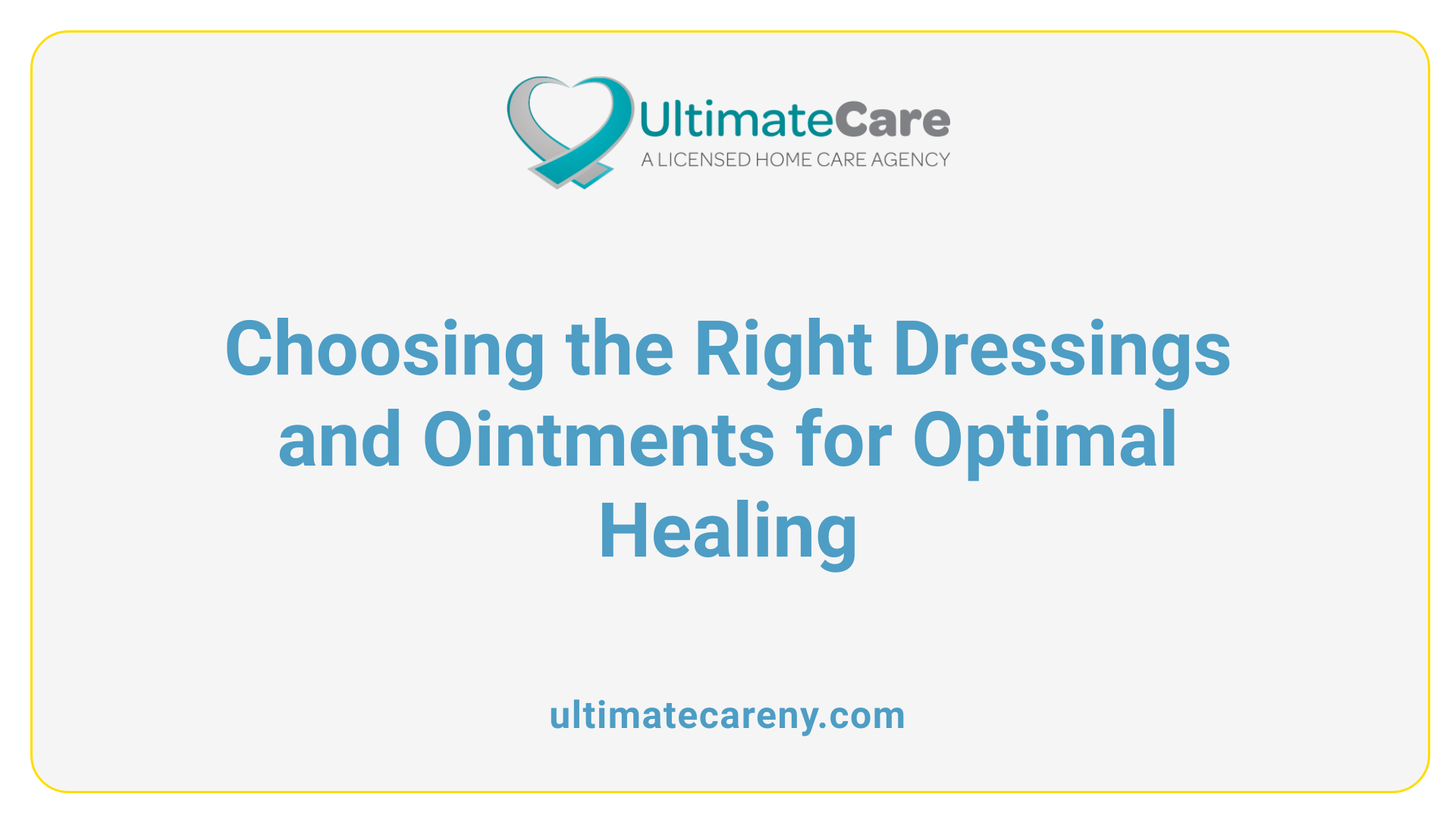 Choosing the Right Dressings and Ointments for Optimal Healing