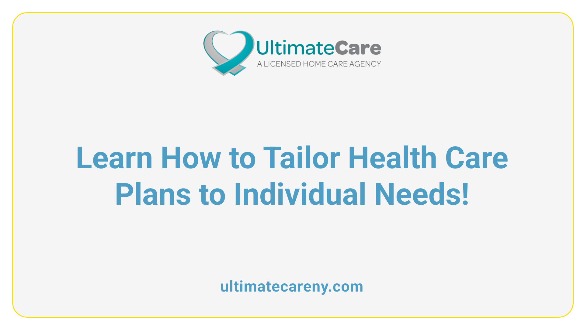 Learn How to Tailor Health Care Plans to Individual Needs!