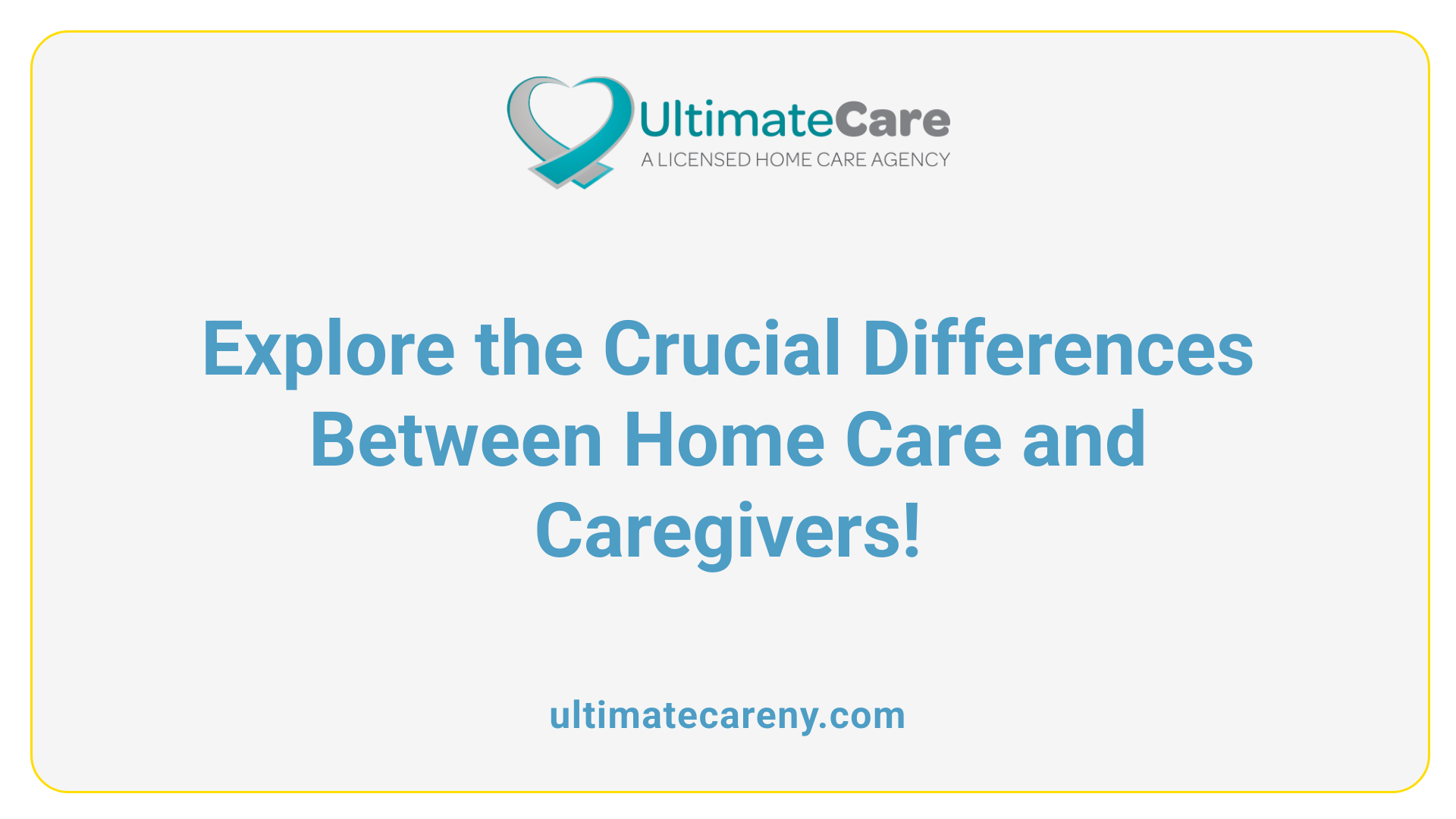 Explore the Crucial Differences Between Home Care and Caregivers!