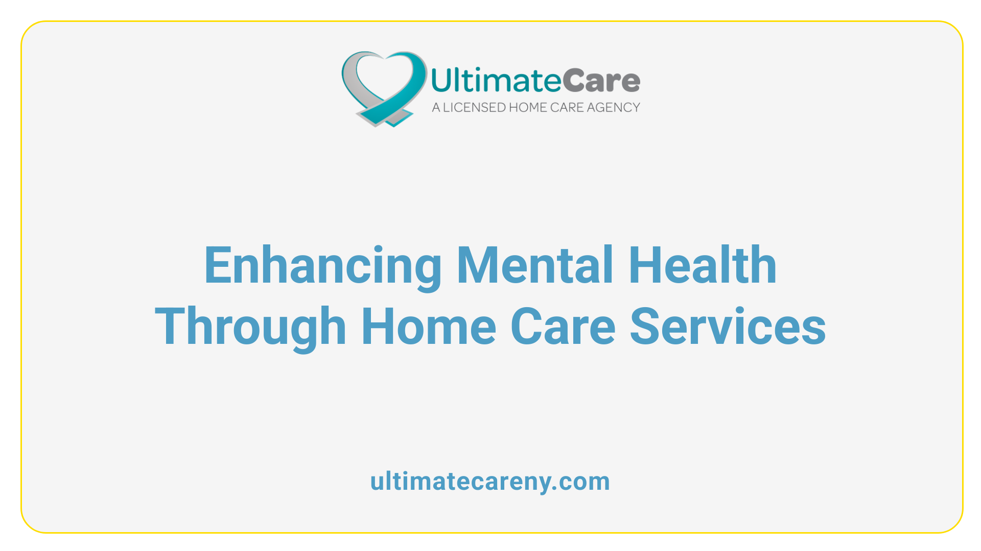 Enhancing Mental Health Through Home Care Services