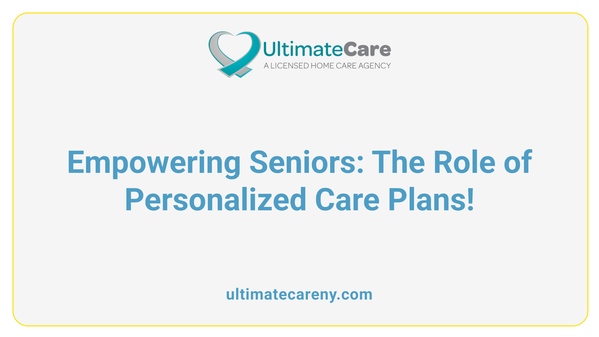 Empowering Seniors: The Role of Personalized Care Plans!