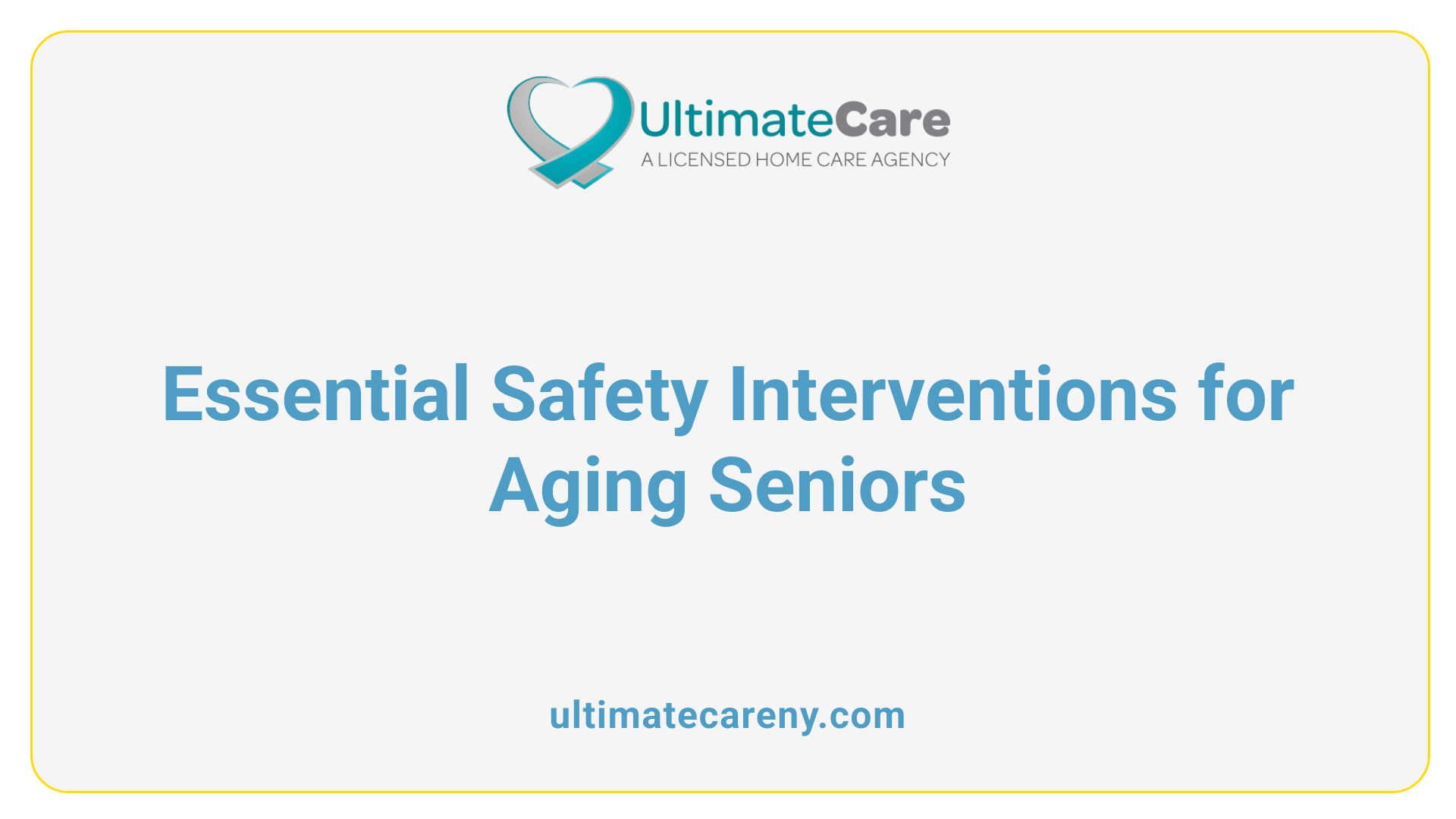 Essential Safety Interventions for Aging Seniors