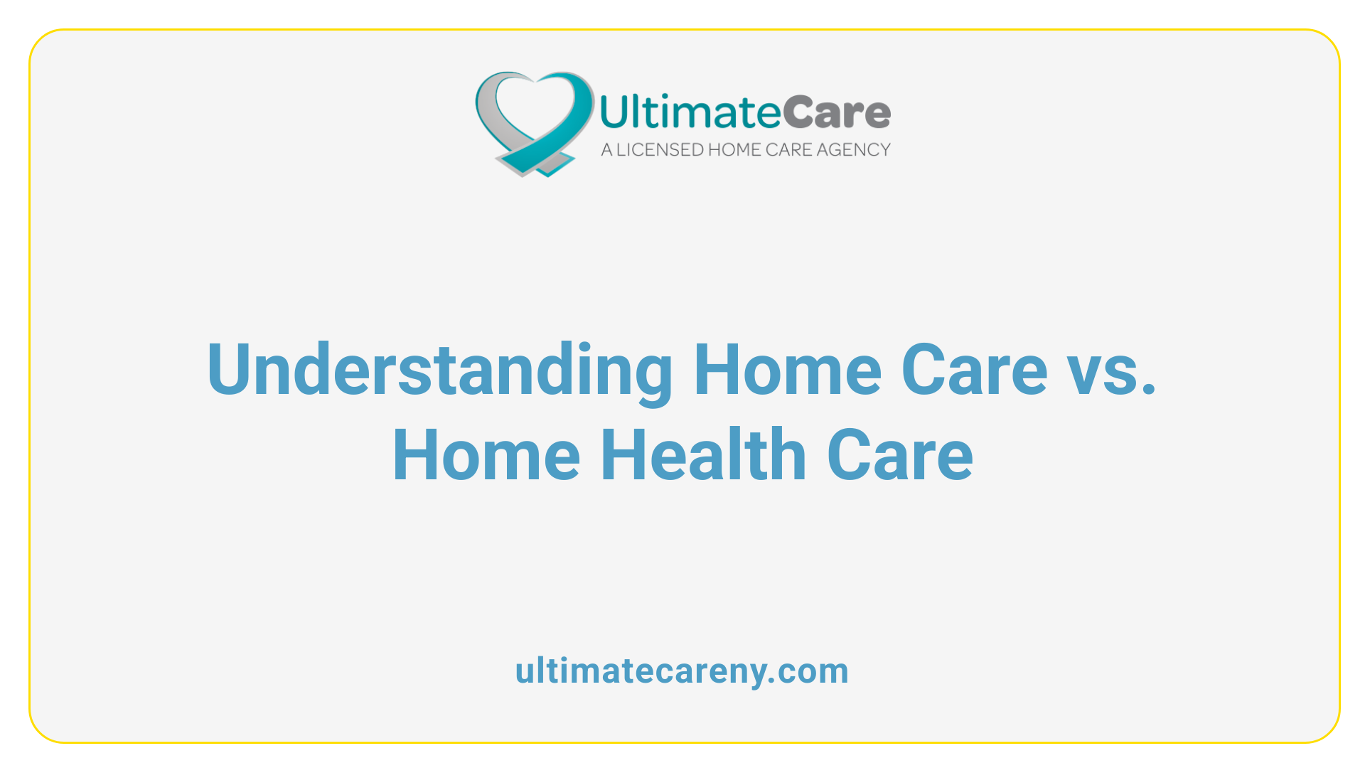 Understanding Home Care vs. Home Health Care