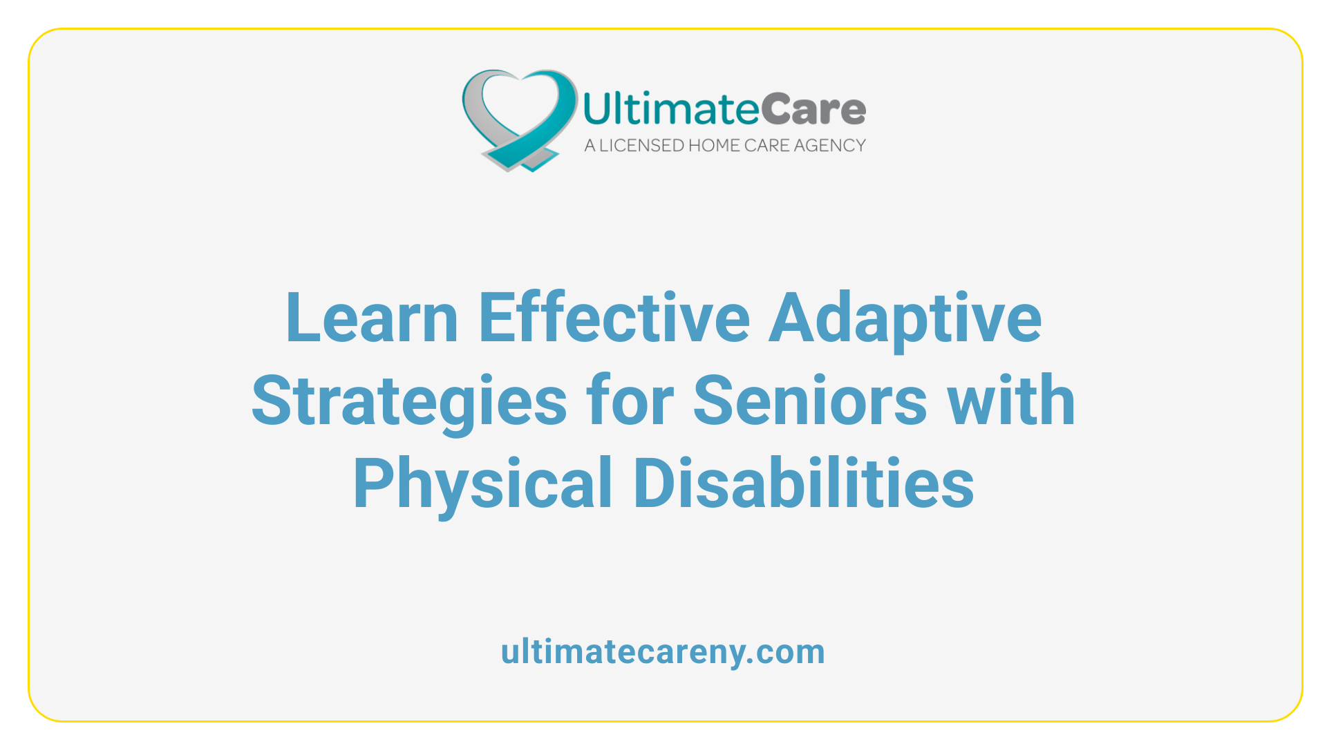 Learn Effective Adaptive Strategies for Seniors with Physical Disabilities
