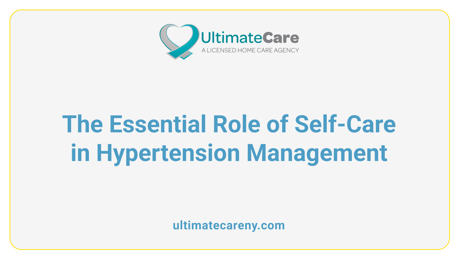 The Essential Role of Self-Care in Hypertension Management