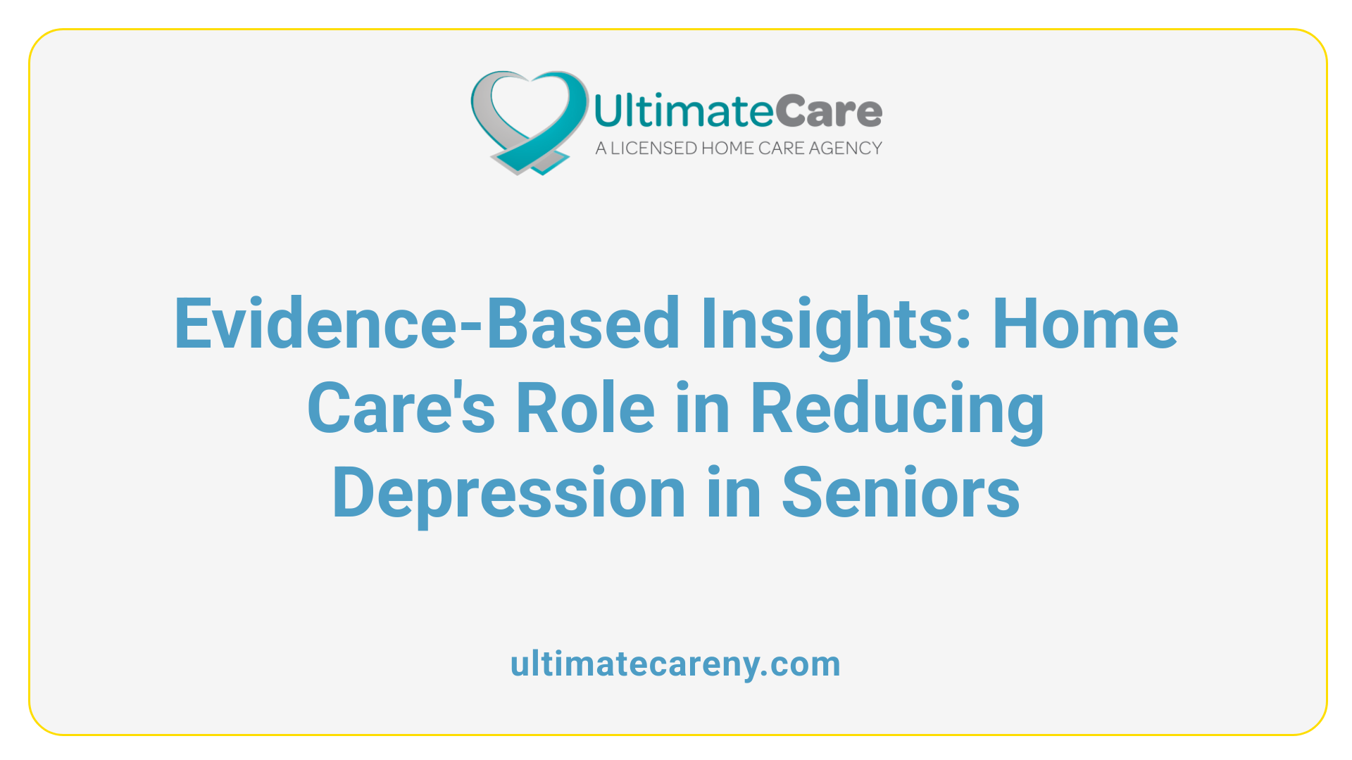 Evidence-Based Insights: Home Care's Role in Reducing Depression in Seniors