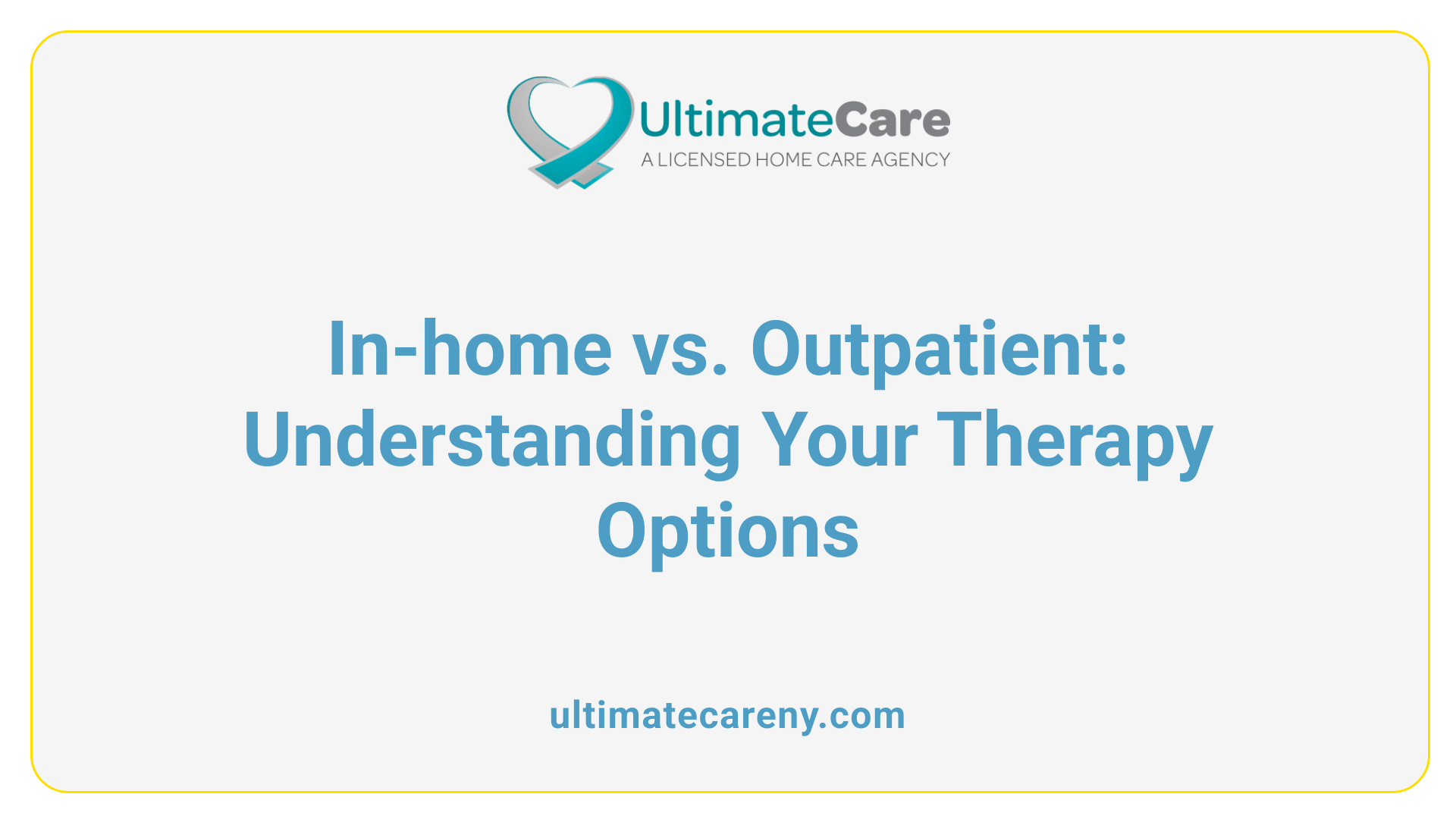 In-home vs. Outpatient: Understanding Your Therapy Options