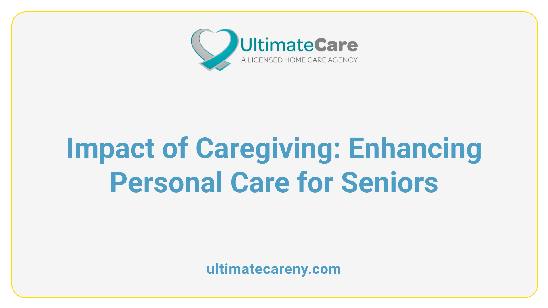 Impact of Caregiving: Enhancing Personal Care for Seniors
