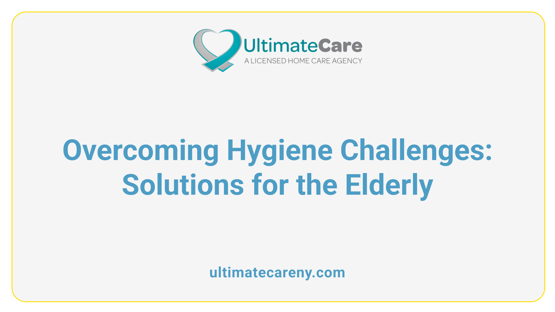 Overcoming Hygiene Challenges: Solutions for the Elderly